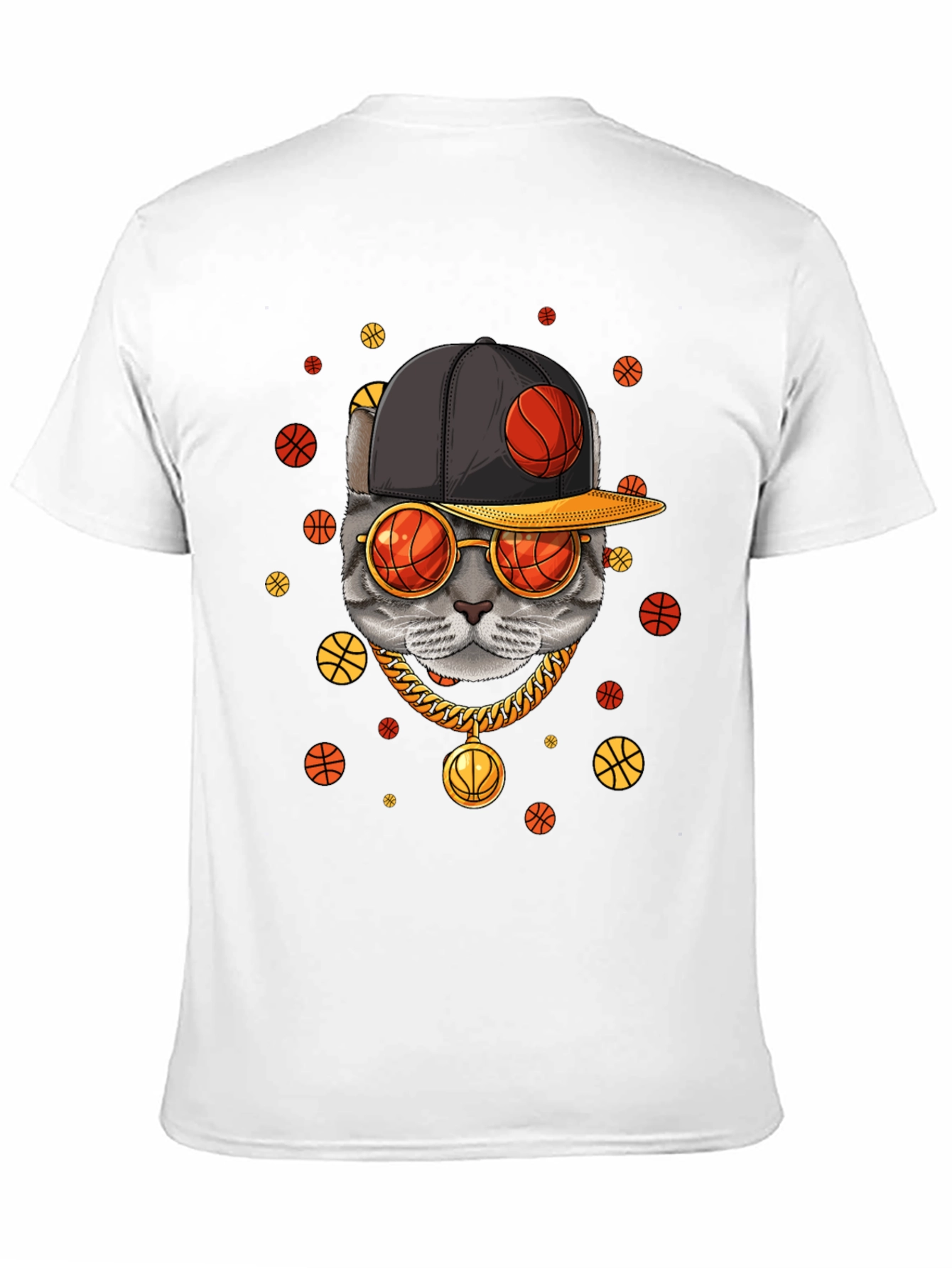 Black Cool Cat Basketball Graphic Tee view 11