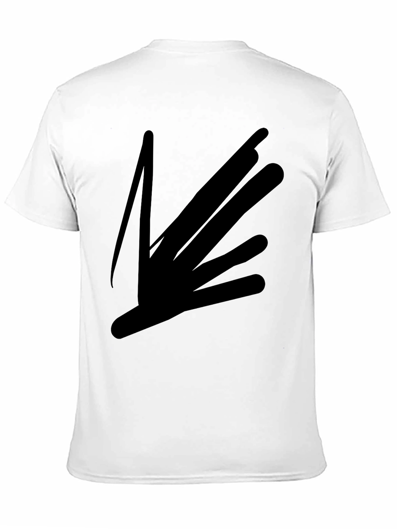 Black Abstract Graphic Black T-Shirt - Modern Casual Wear view 11