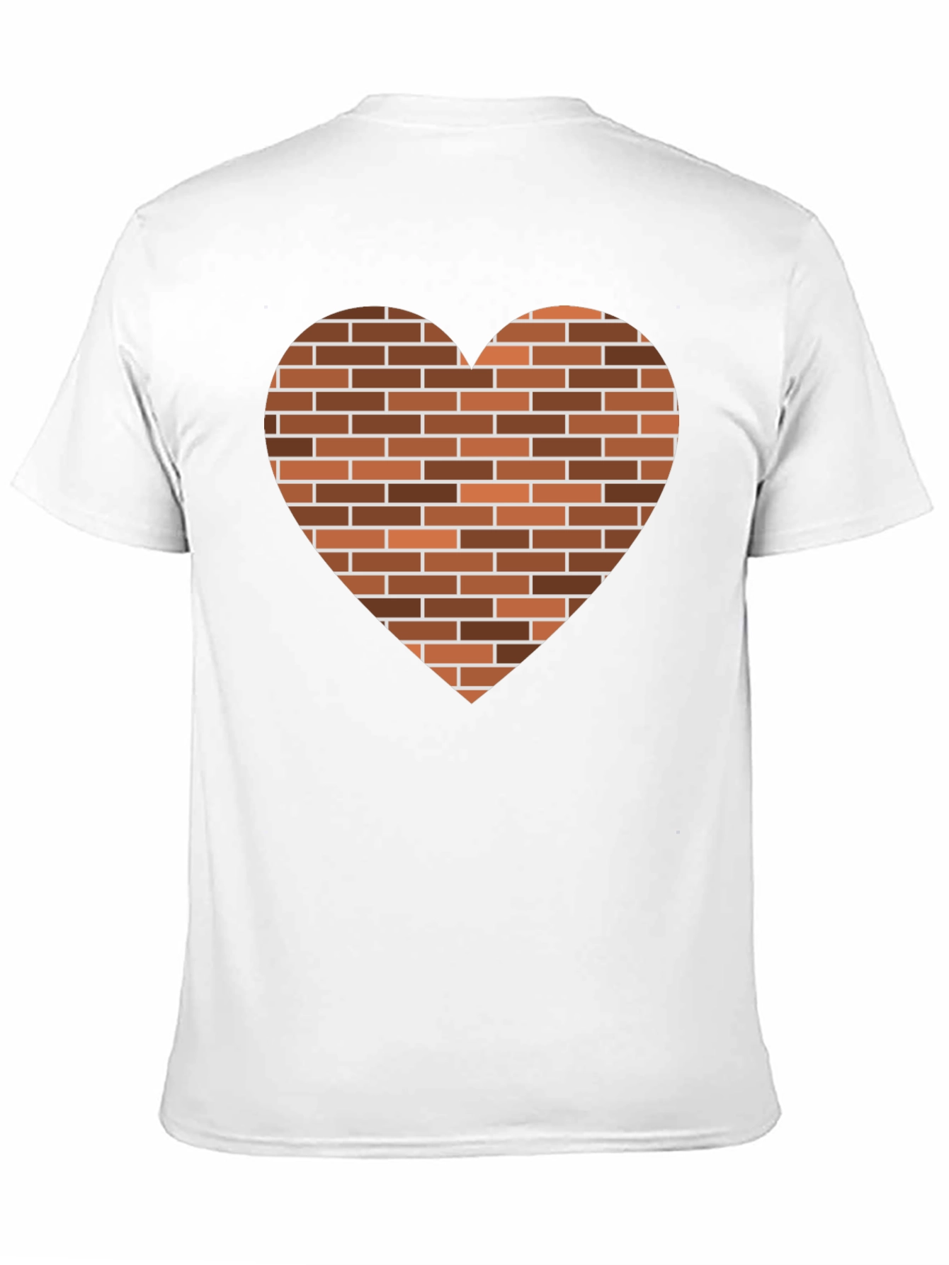 Black Brick Heart Graphic Tee - Unique Casual Shirt view 11
