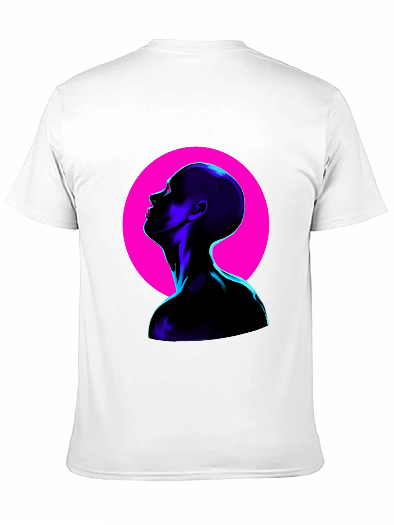 Black Cyberpunk Silhouette Graphic Tee - Bold Black view 11