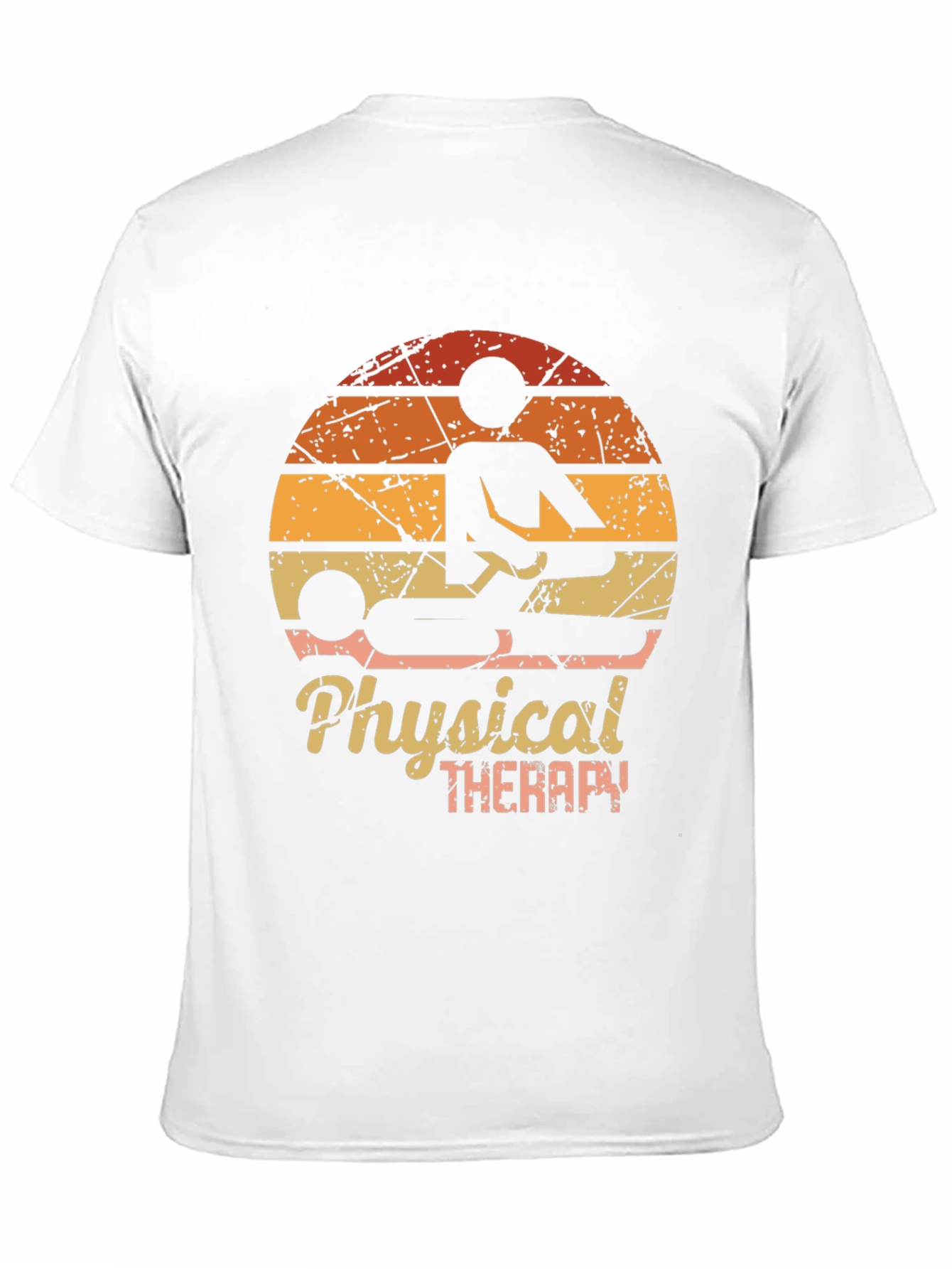 Black Physical Therapy Graphic Tee - Vintage Sunset Design view 11