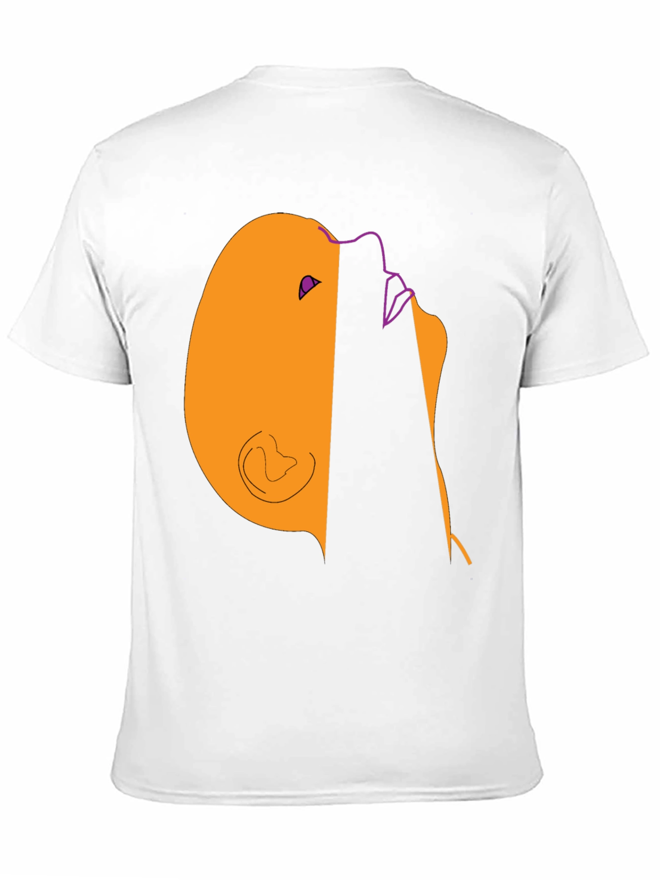 Black Abstract Face Graphic Tee - Modern Casual Style view 11