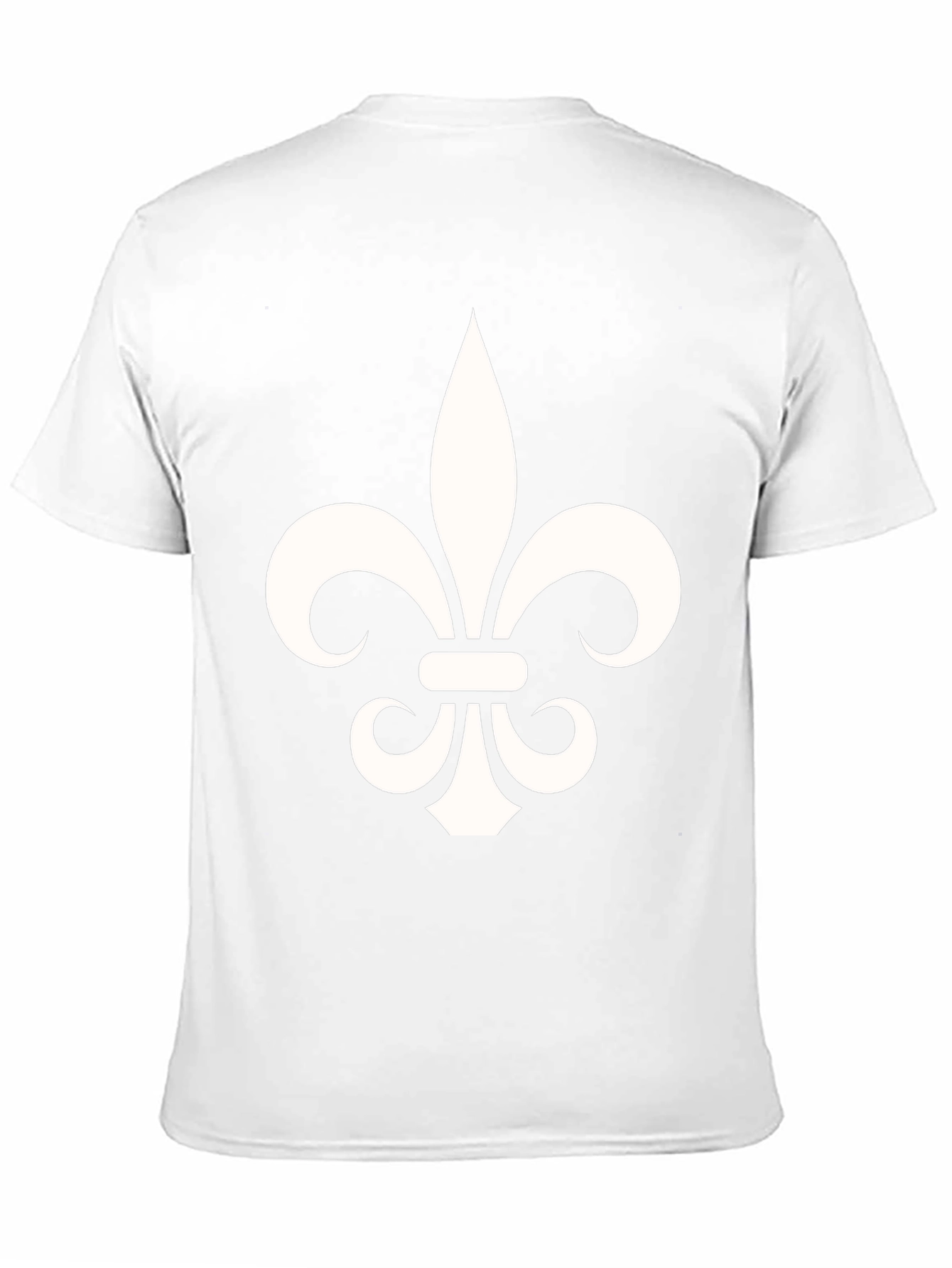 Black Fleur-de-Lis Graphic Tee - Black Cotton Blend T-Shirt view 11