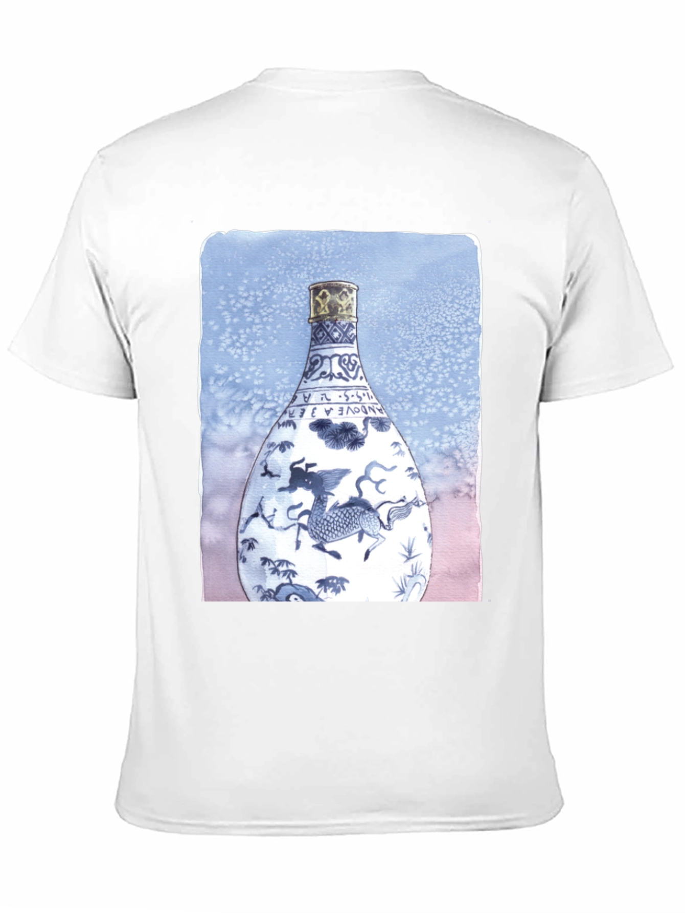 Black Dragon Vase Graphic Tee - Unique Art Shirt view 11