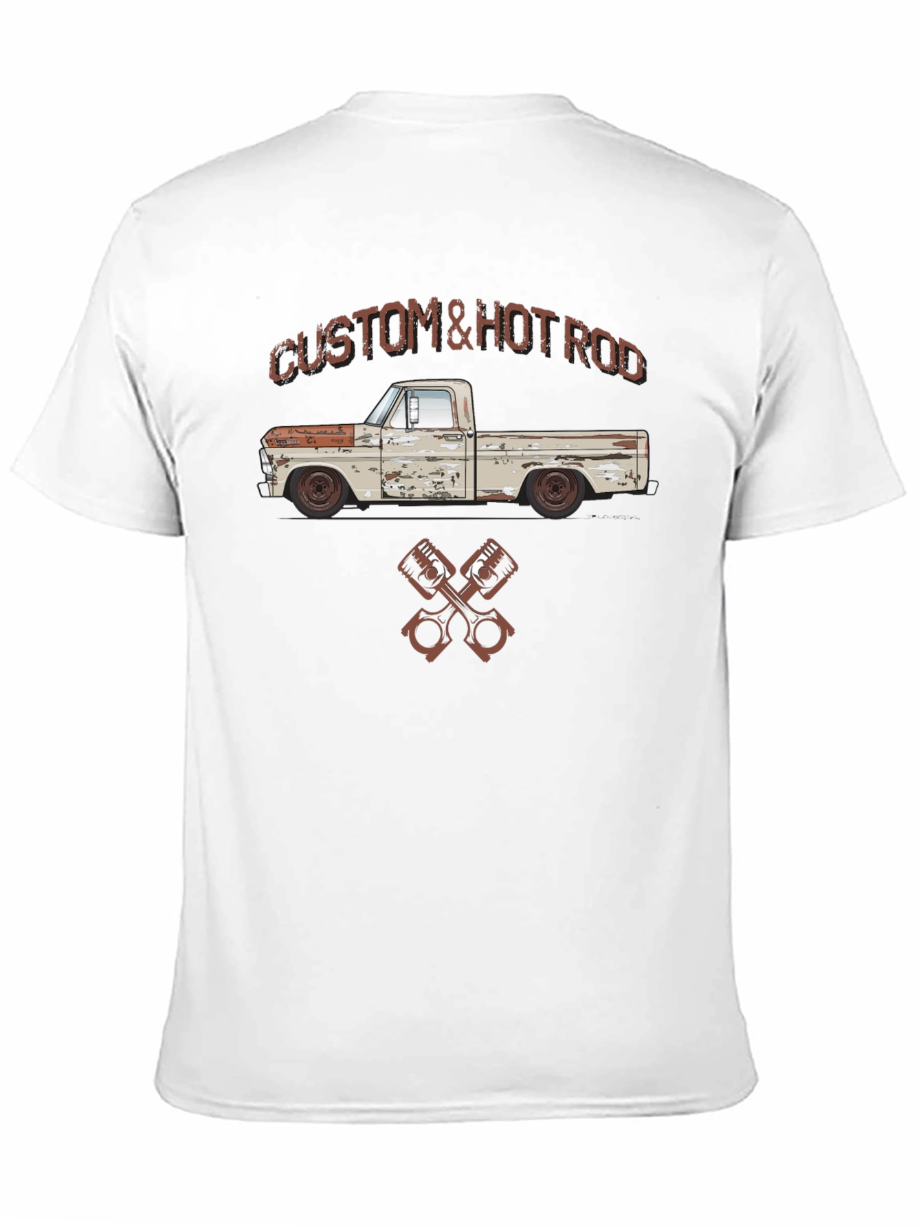 Black Custom & Hot Rod Truck T-Shirt view 11
