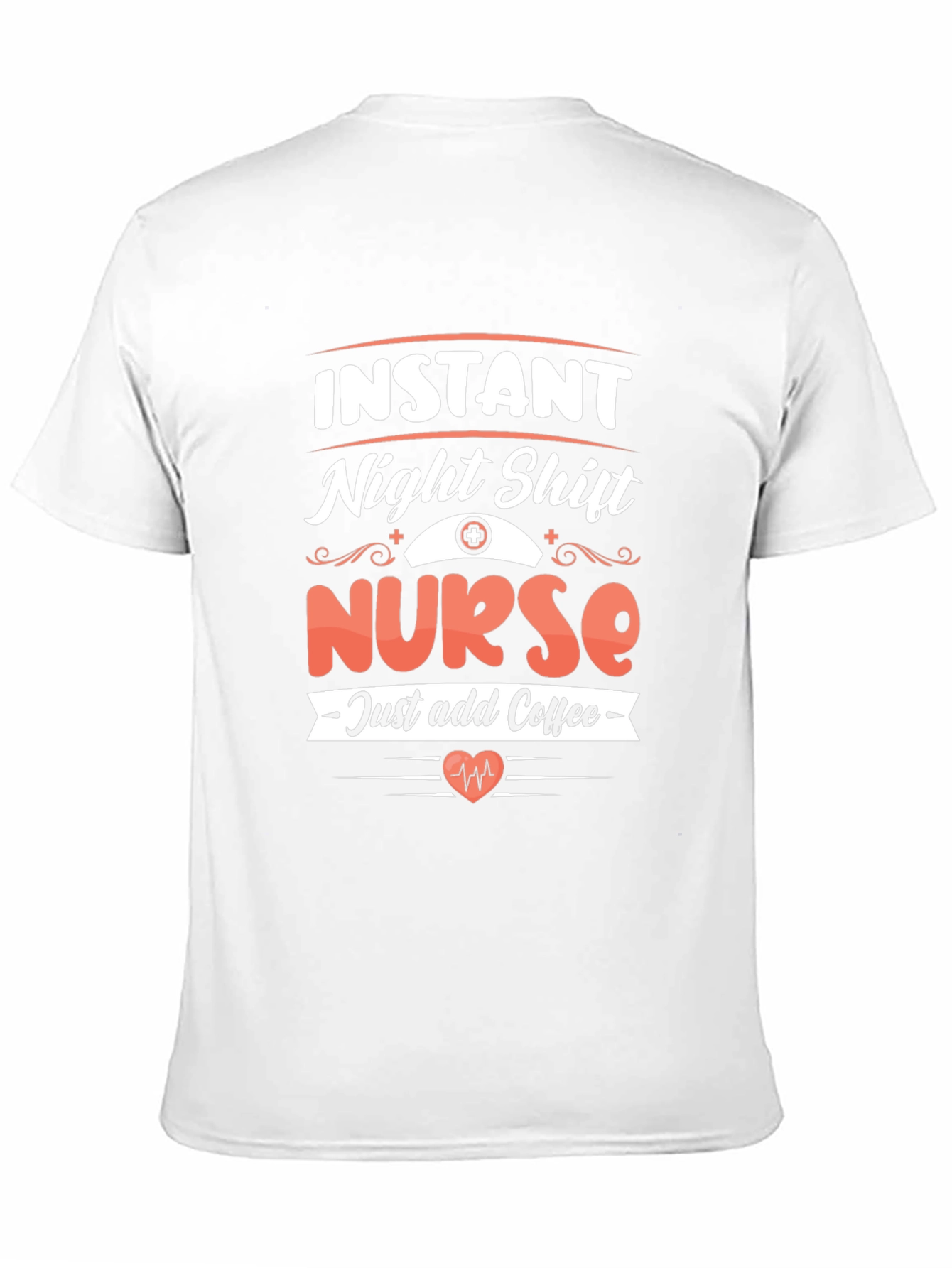 Black Instant Night Shift Nurse Add Coffee T-Shirt view 11