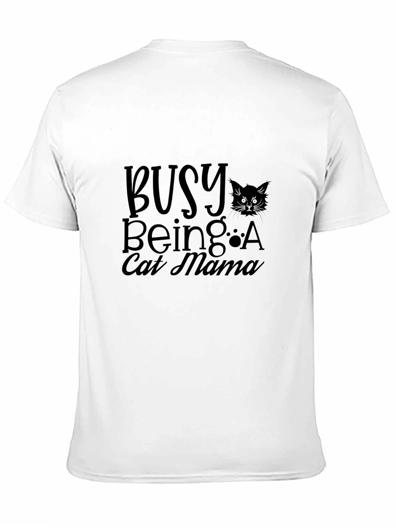Black Busy Being A Cat Mama T-Shirt - Black view 11