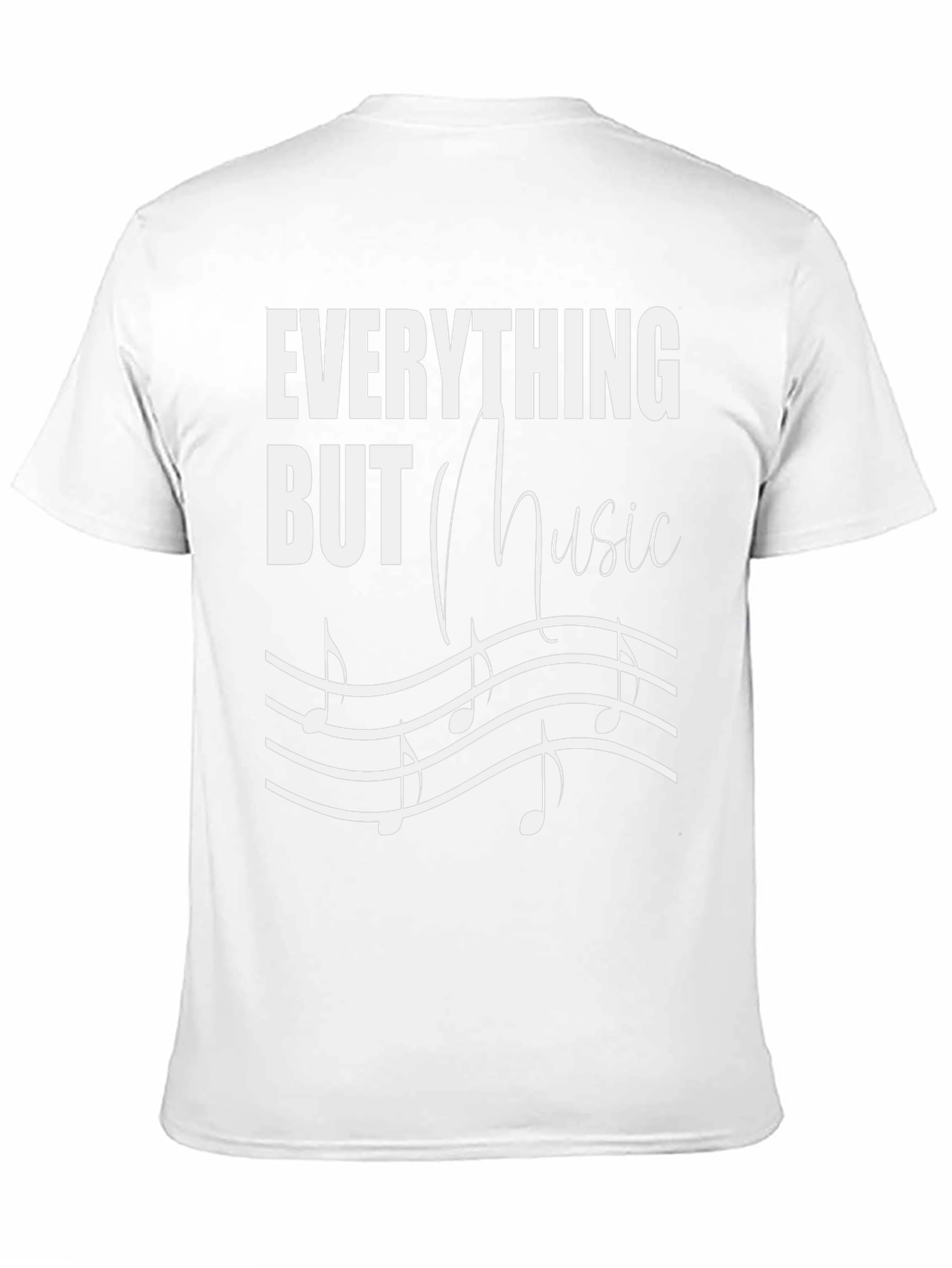Black Everything But Music Graphic Tee view 11