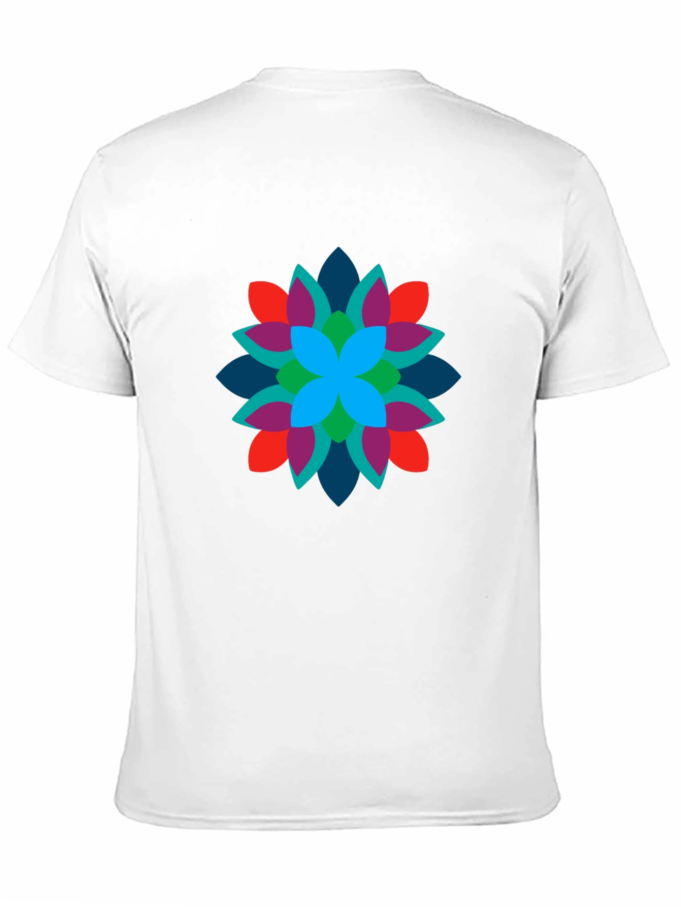 Black Floral Burst Black T-Shirt - Vibrant Design view 11