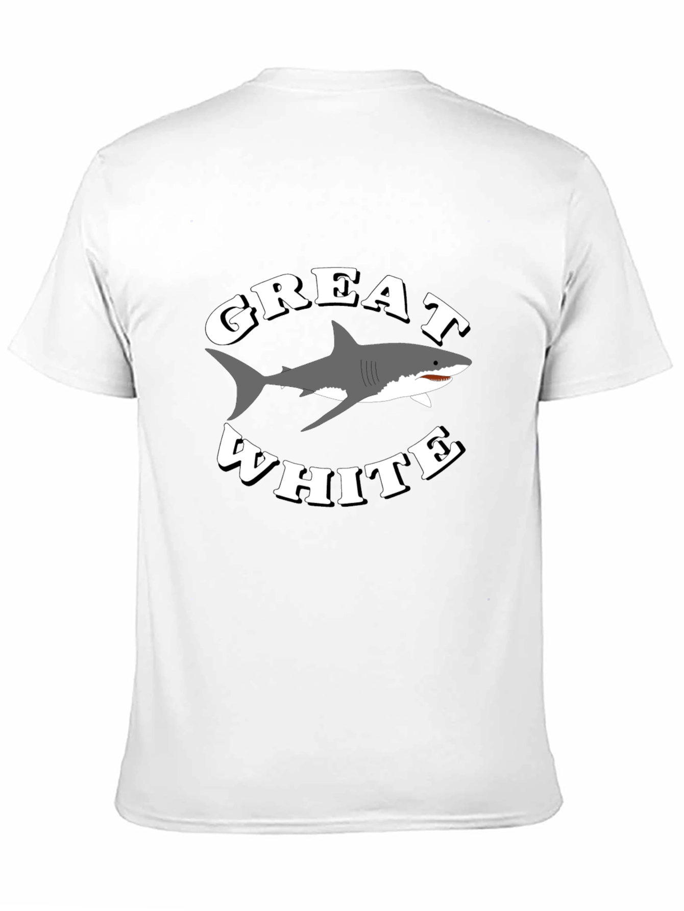 Black Great White Shark Graphic T-Shirt - Black view 11