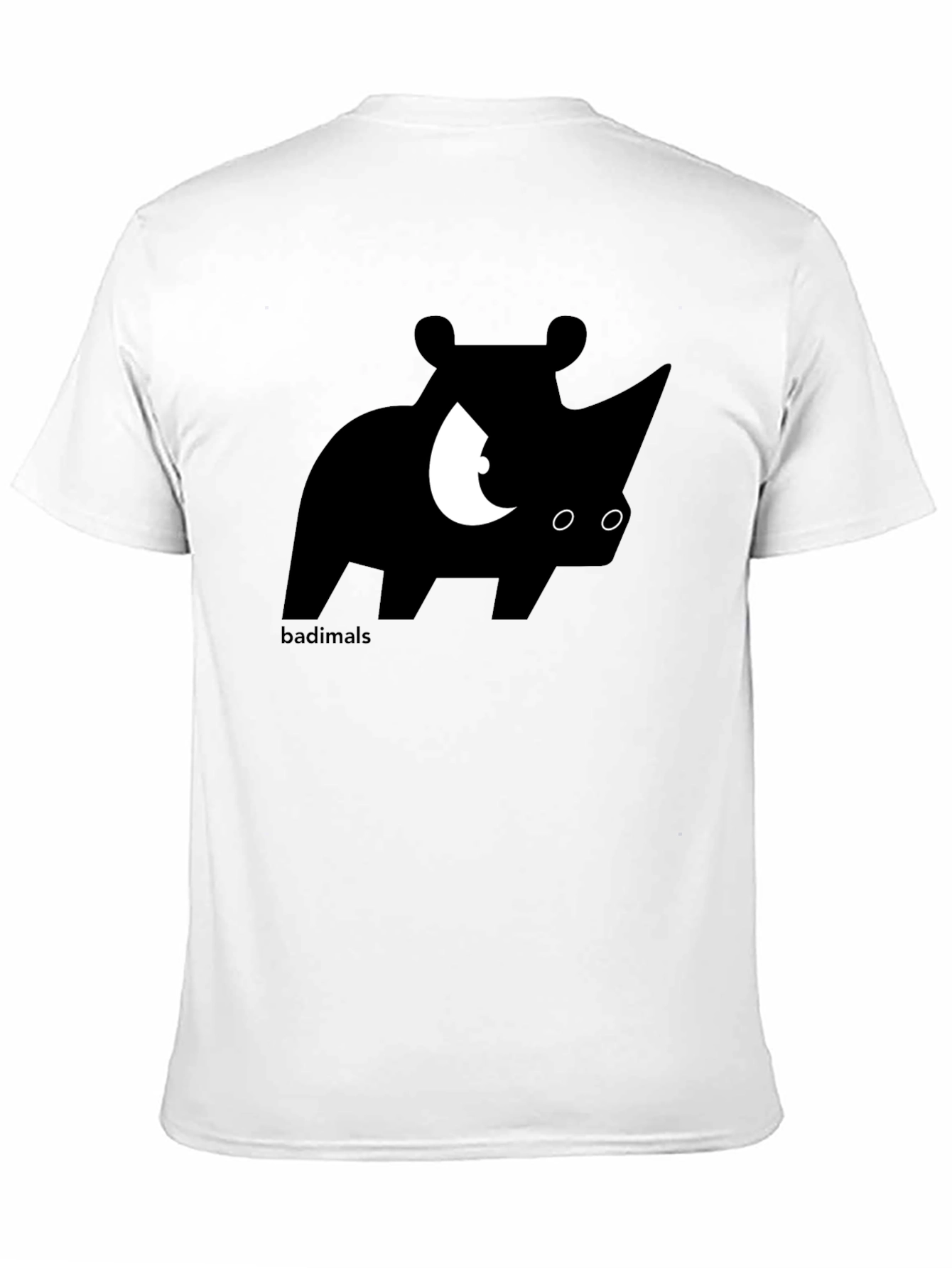 Black Rhinoceros Graphic Print Black T-Shirt view 11