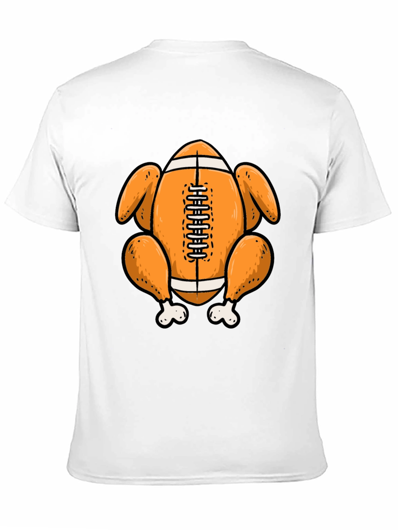 Black Thanksgiving Football Turkey T-Shirt view 11