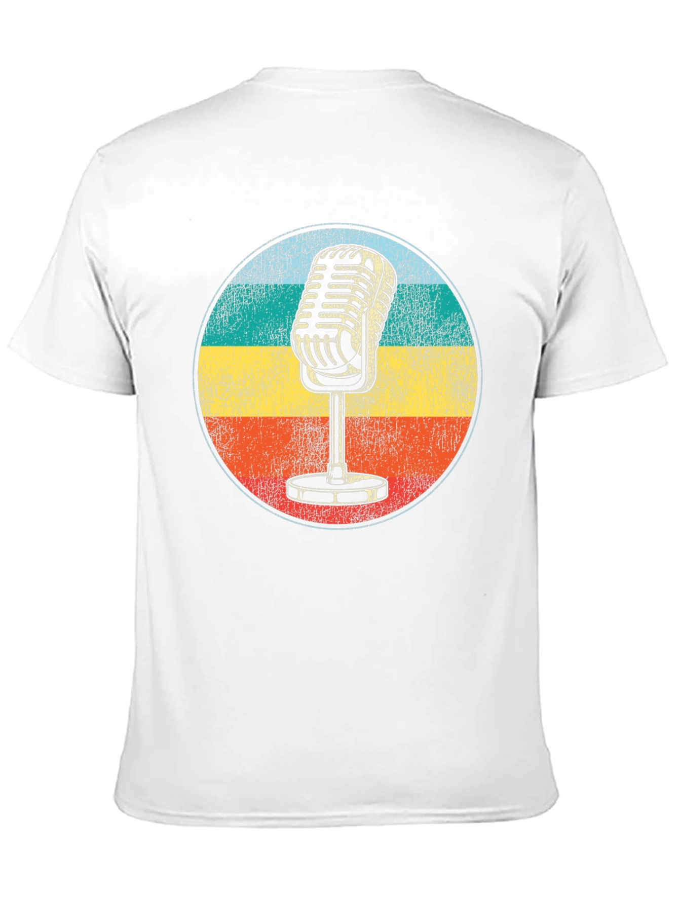 Black Vintage Microphone Graphic Tee view 11