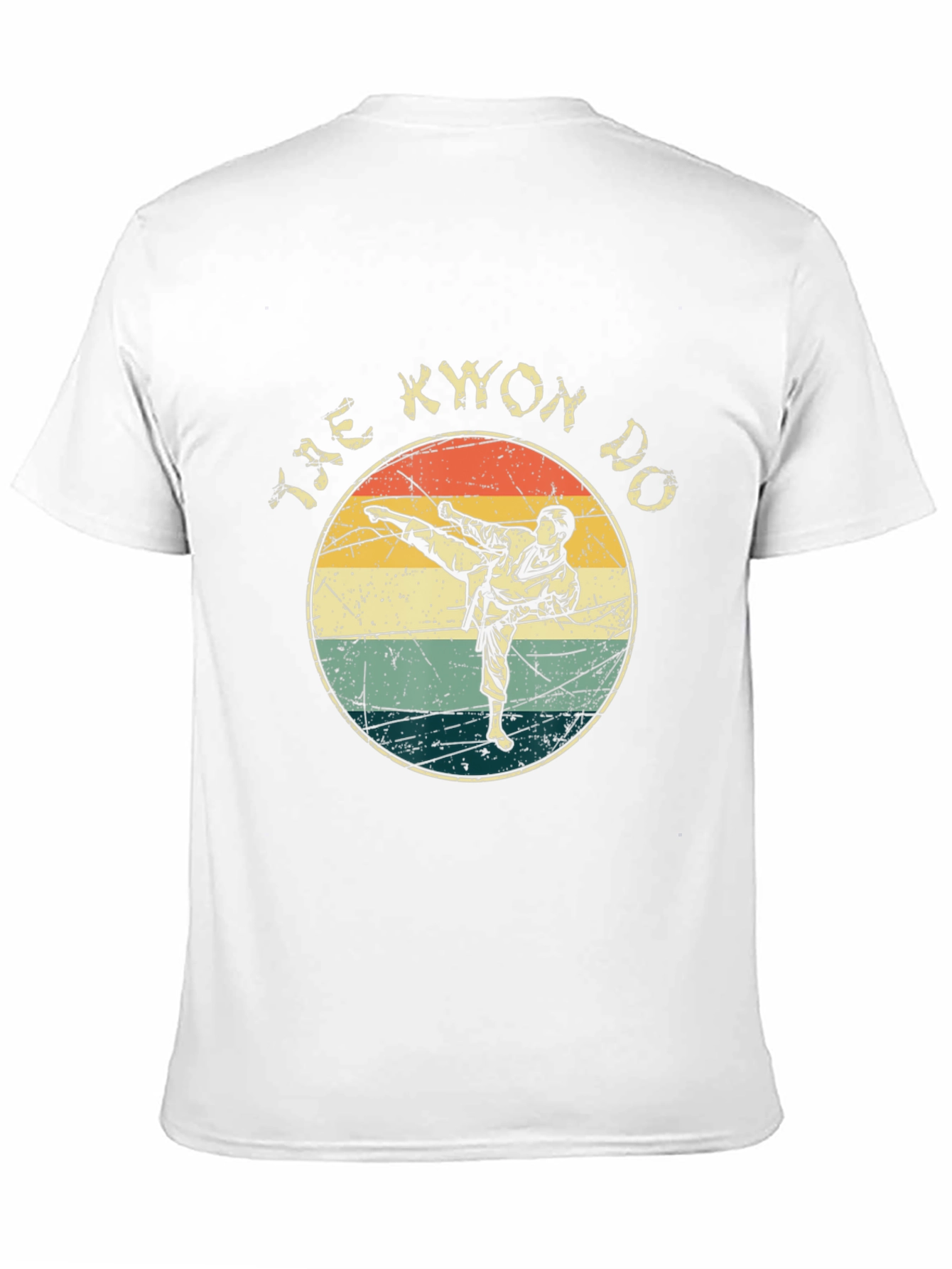 Black Taekwondo Retro Style Graphic Tee - Black T-Shirt view 11