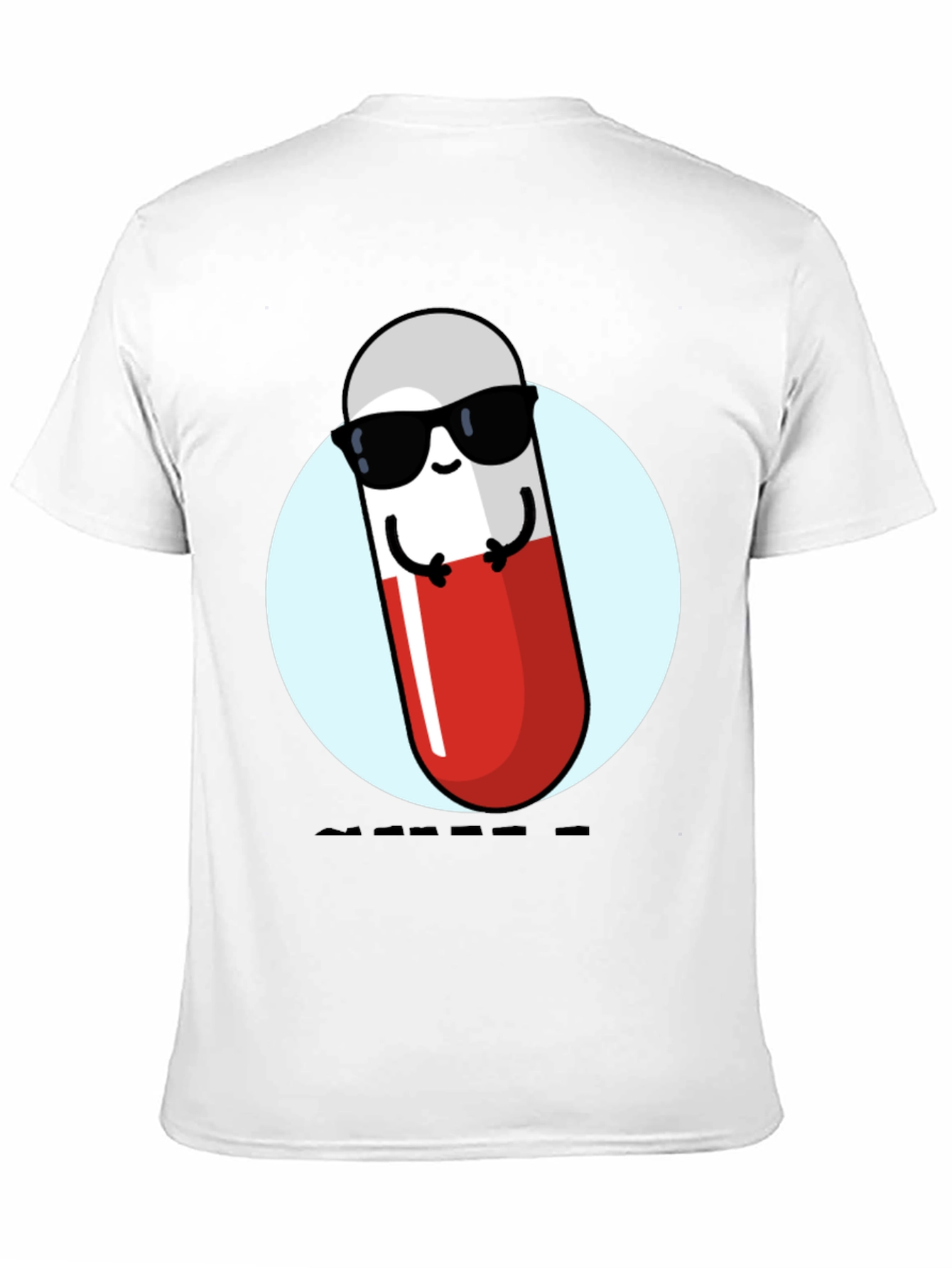 Black Cool Pill T-Shirt - Fun Novelty Graphic Tee view 11