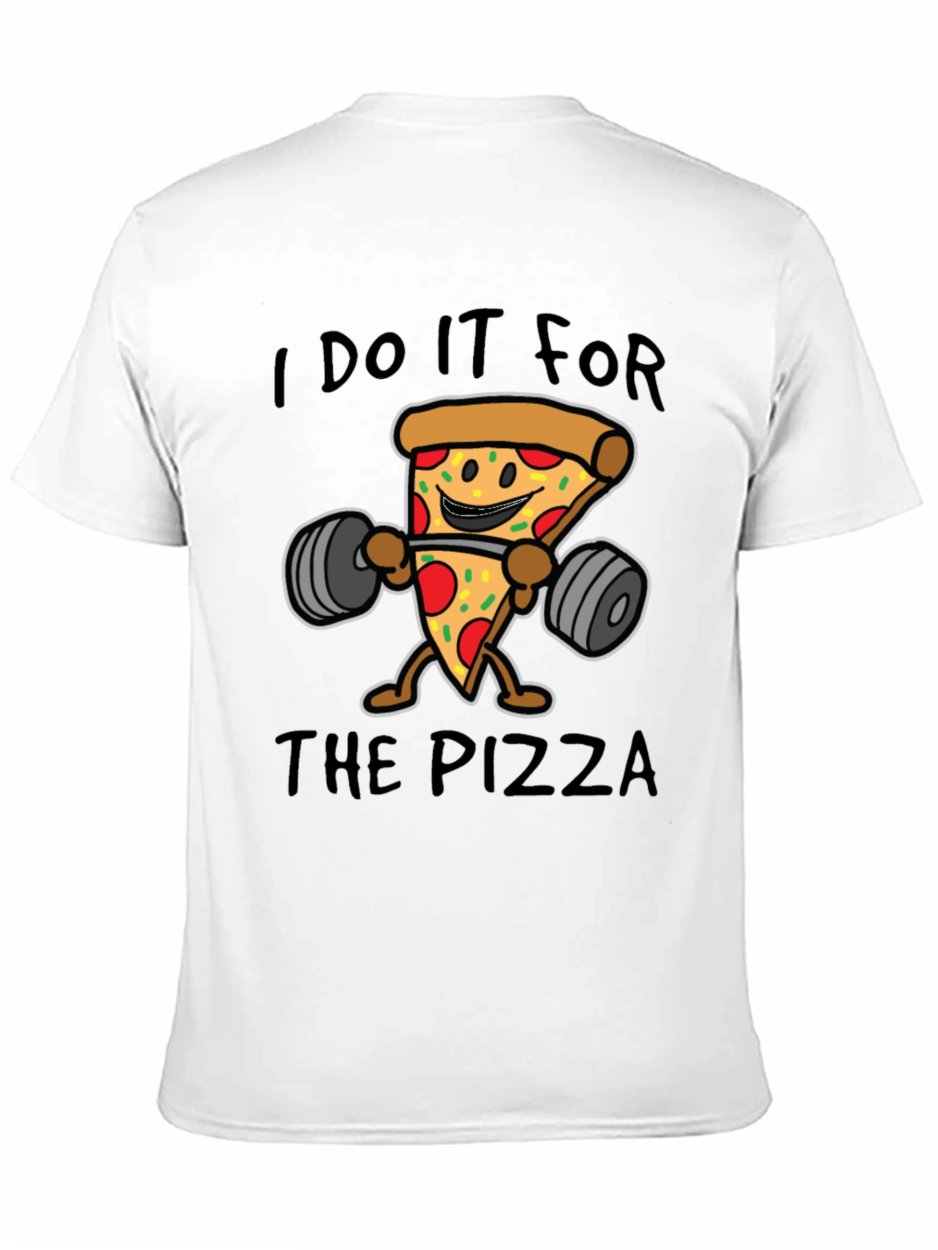 Black I Do It For The Pizza Black T-Shirt view 11