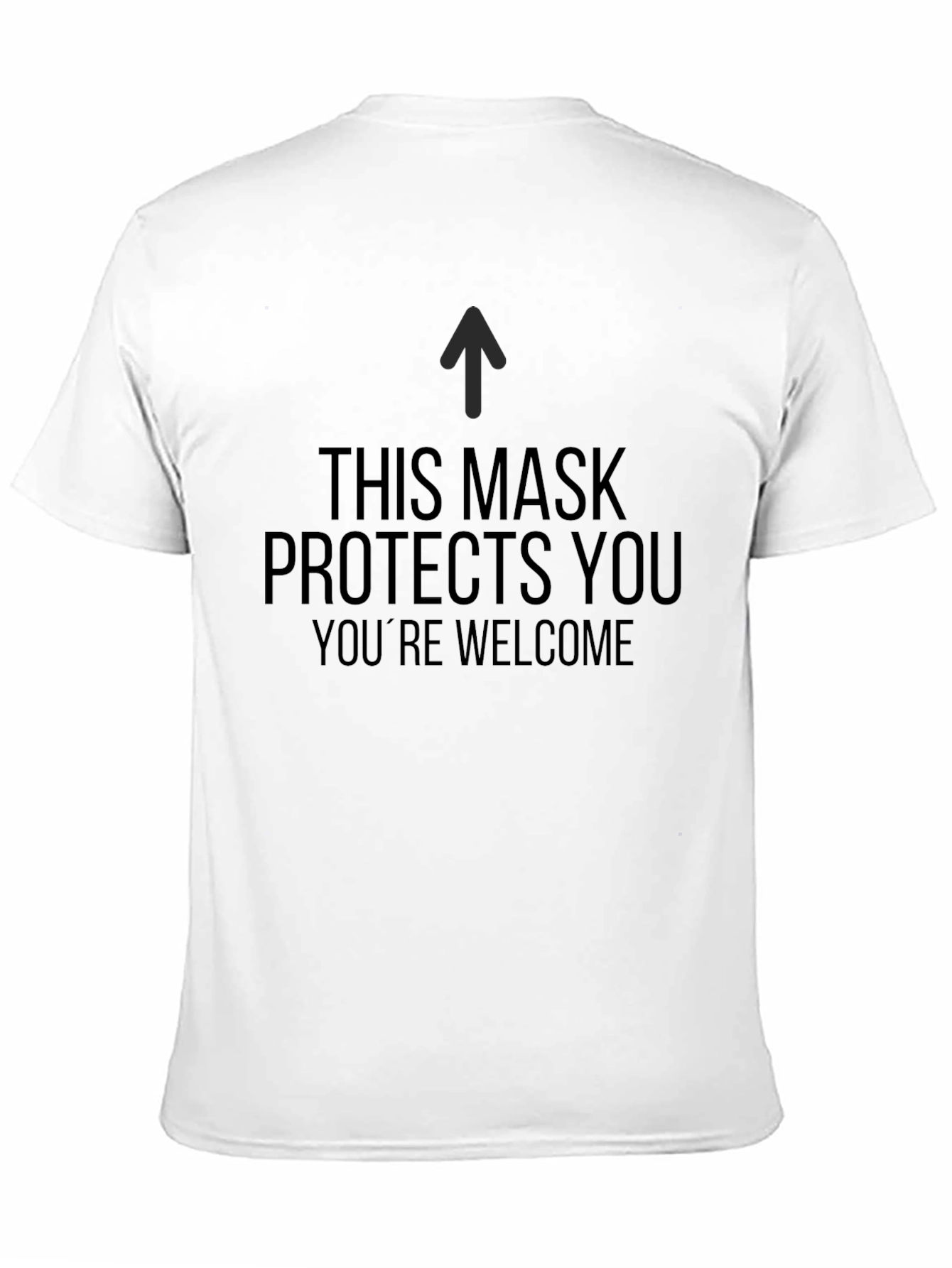 Black Masks Protect You T-Shirt - Black Crew Neck view 11