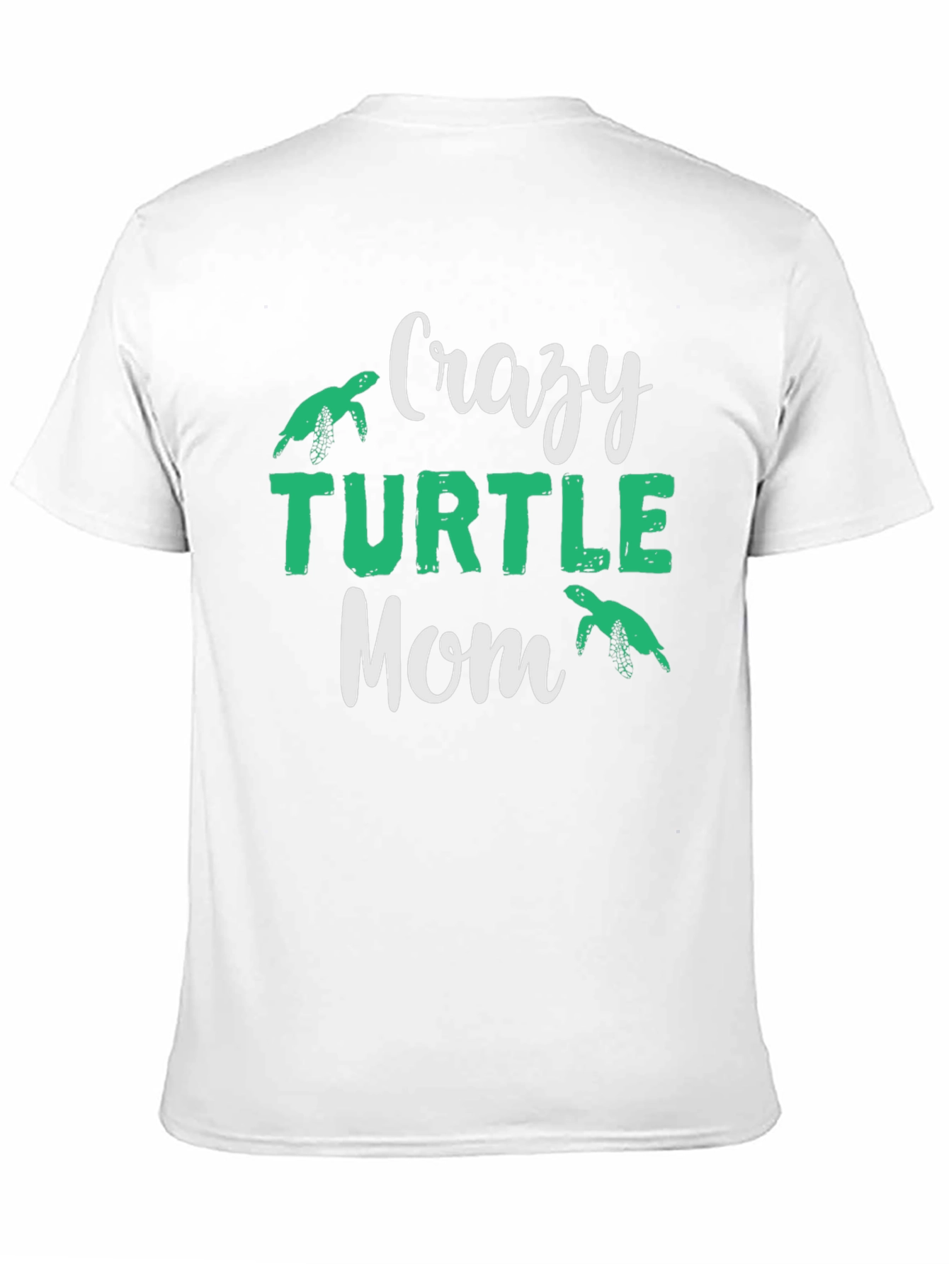 Black Crazy Turtle Mom T-Shirt view 11