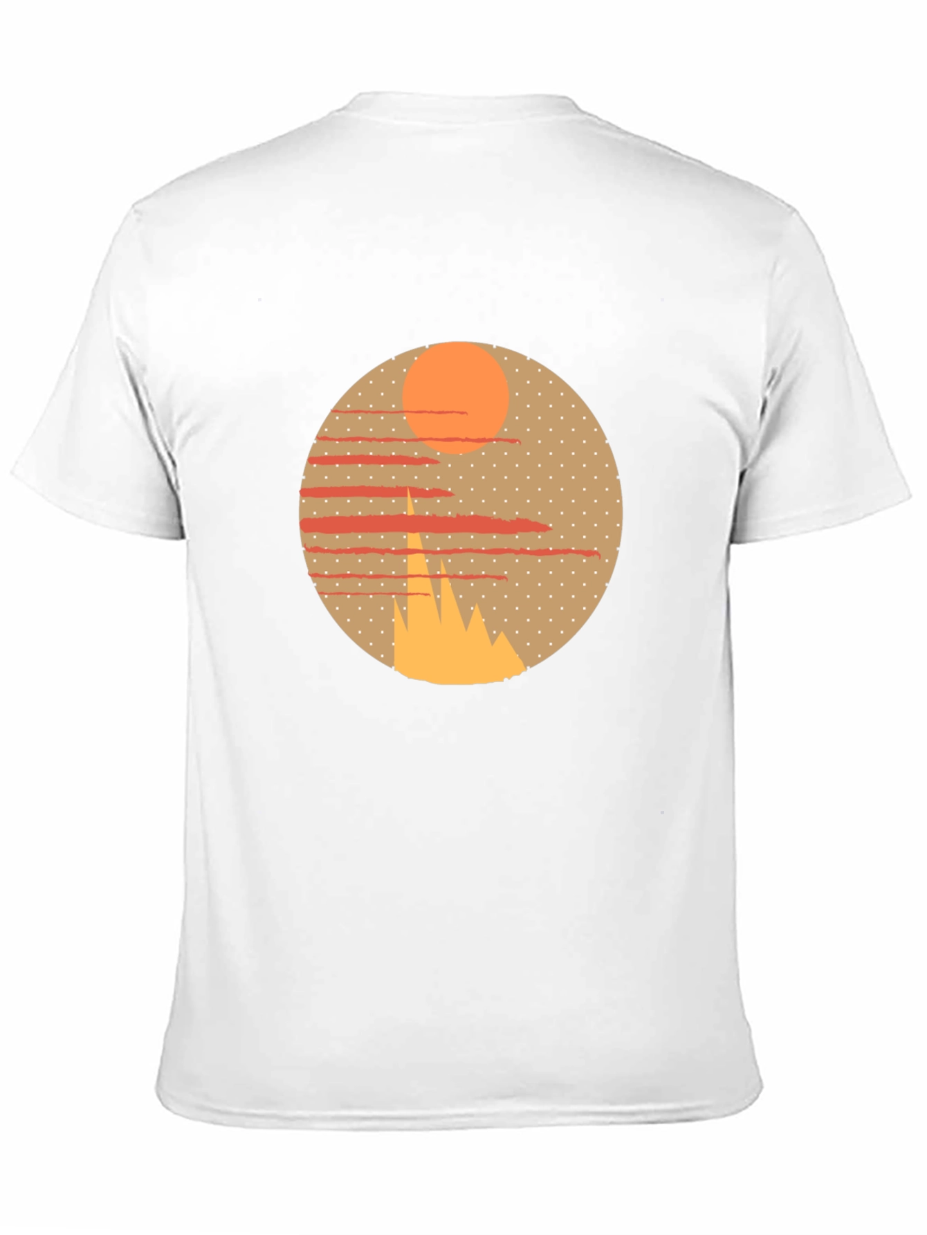 Black Abstract Landscape Graphic Tee view 11