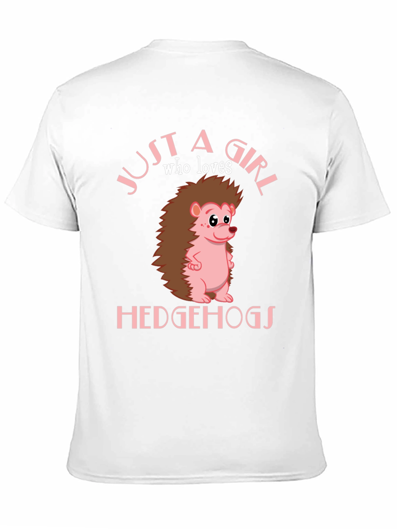 Black Just a Girl Who Loves Hedgehogs T-Shirt view 11