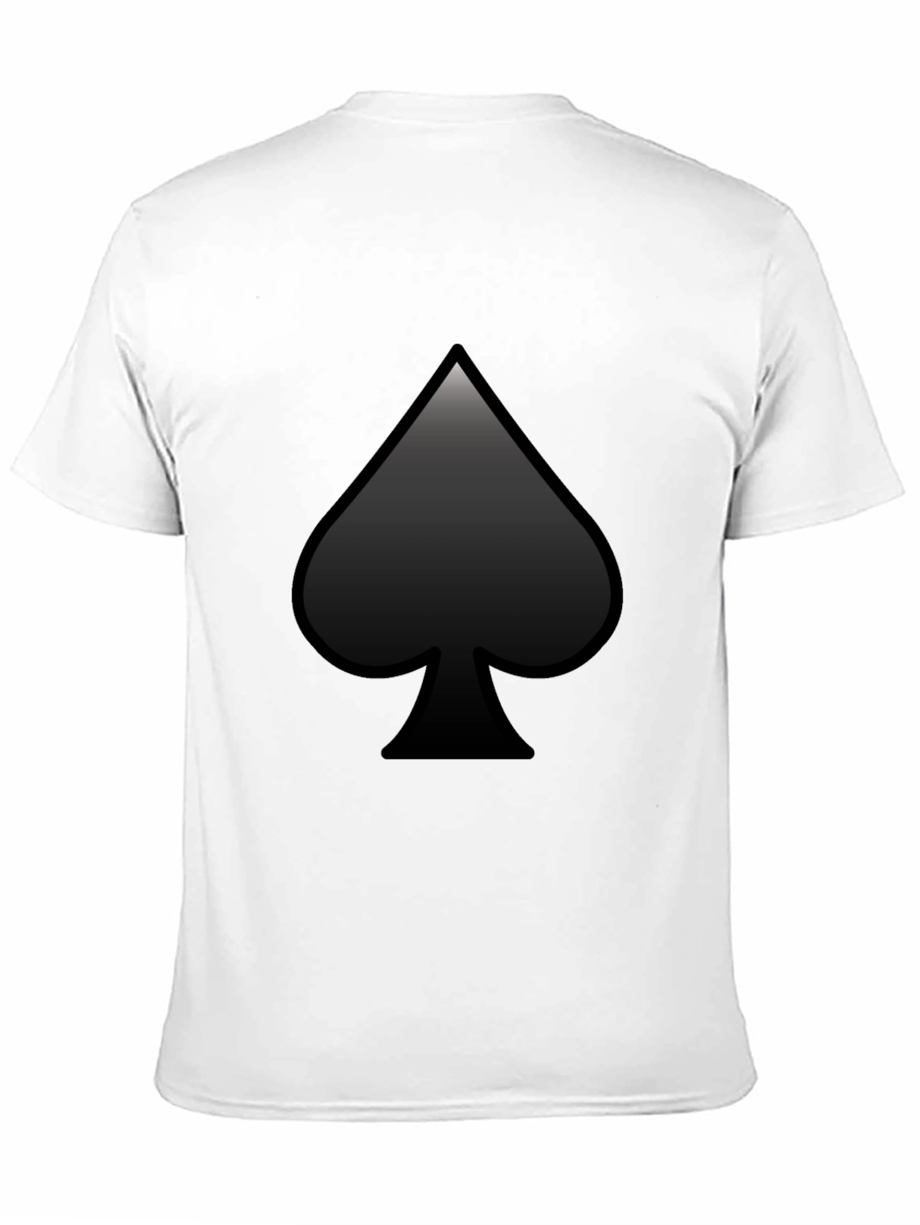 Black Men's Black Spade Graphic T-Shirt view 11