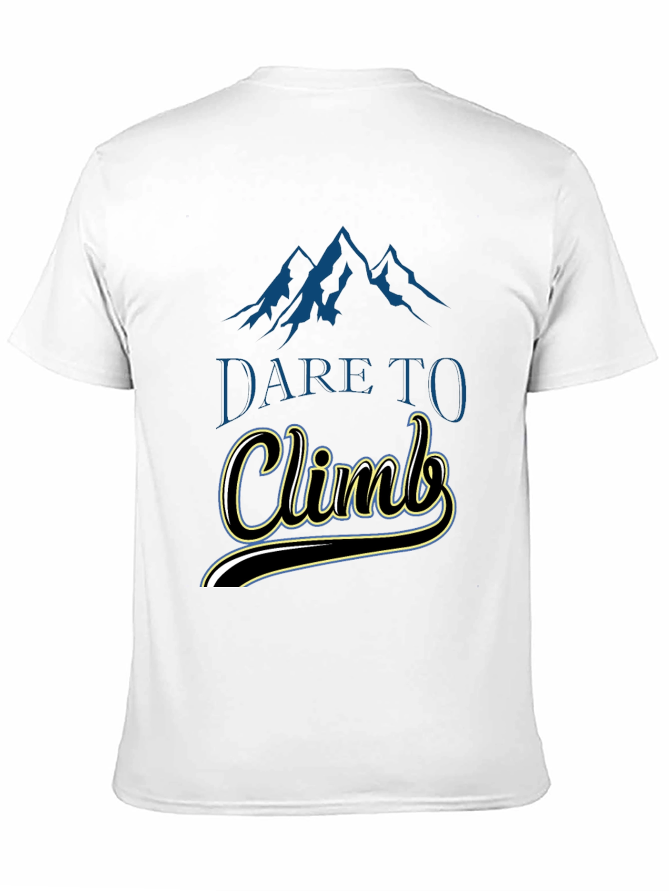 Black Dare To Climb Graphic Tee - Black Cotton T-Shirt view 11