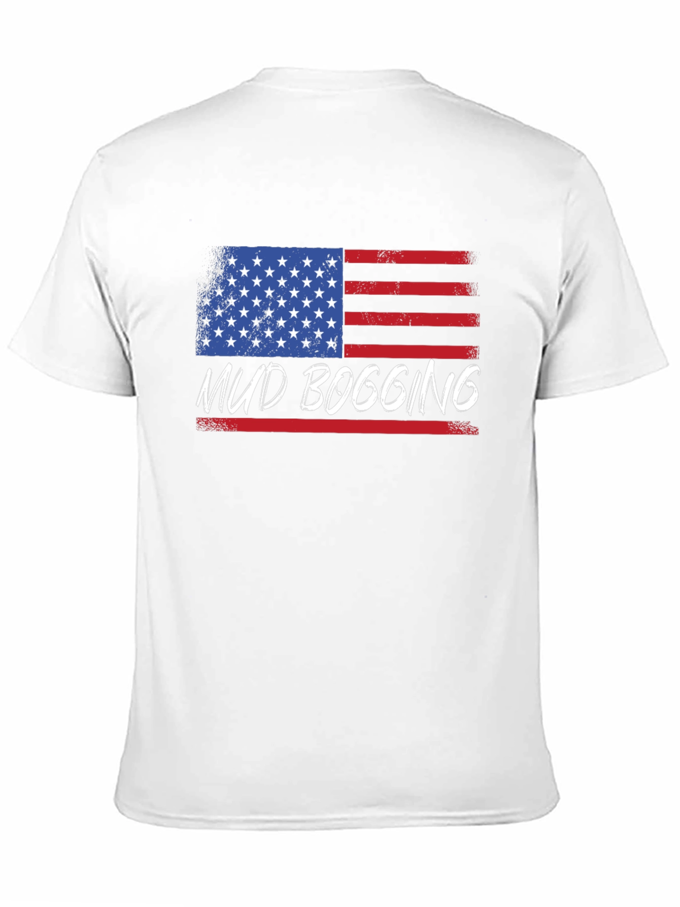 Black Mud Bogging American Flag T-Shirt view 11