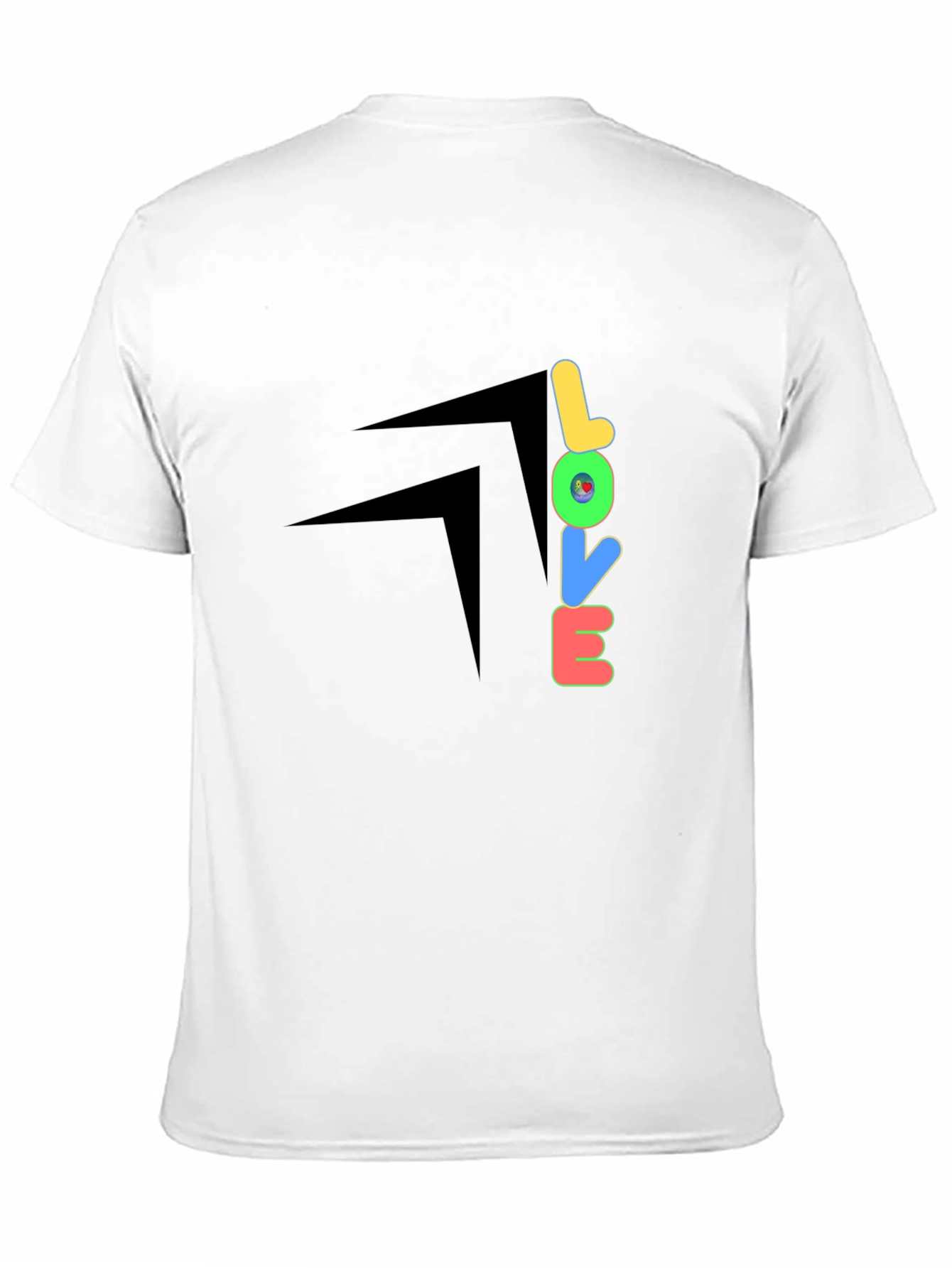 Black LOVE Graphic Black T-Shirt view 11