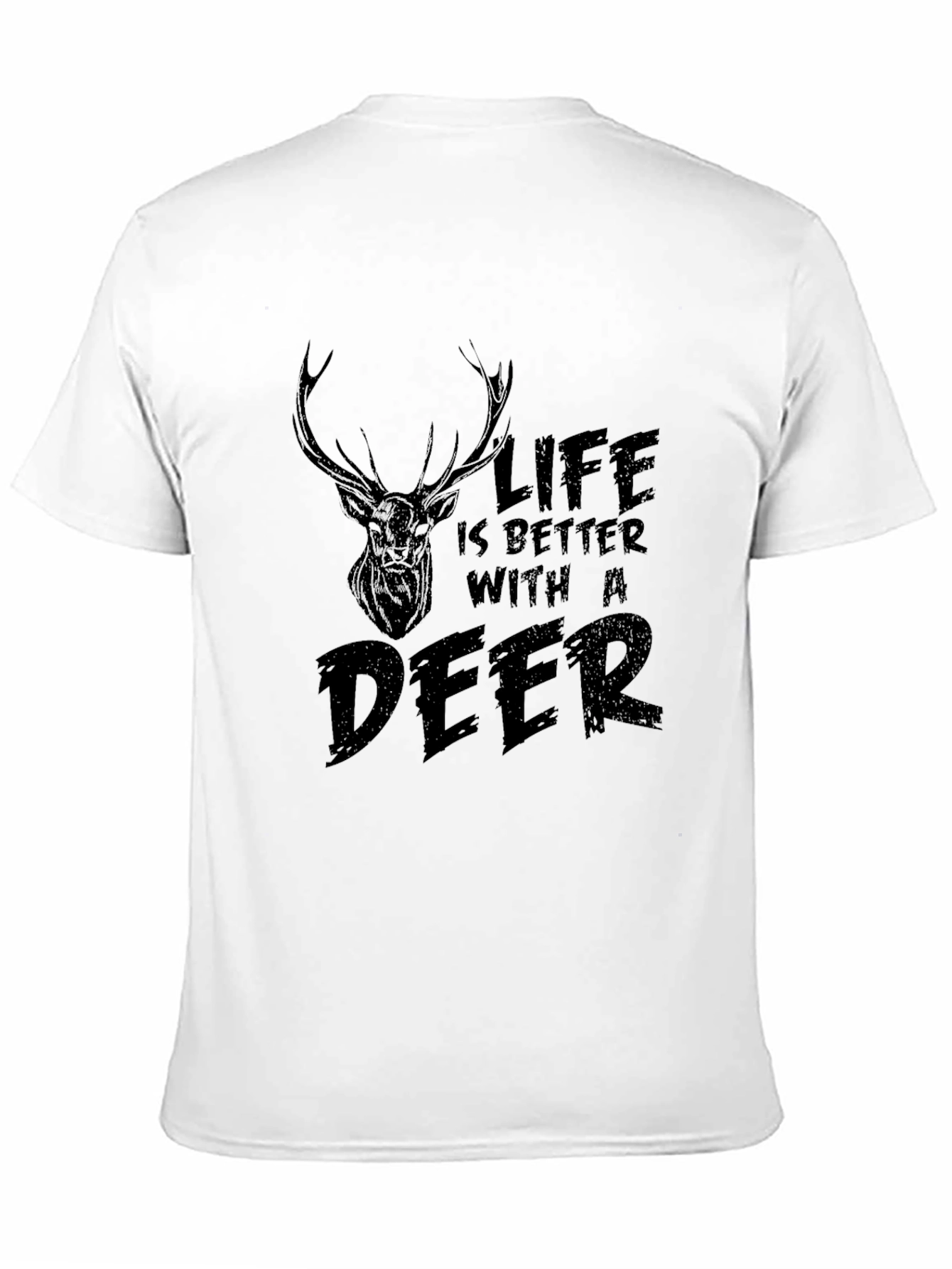 Black Life is Better With a Deer Black Graphic Tee view 11