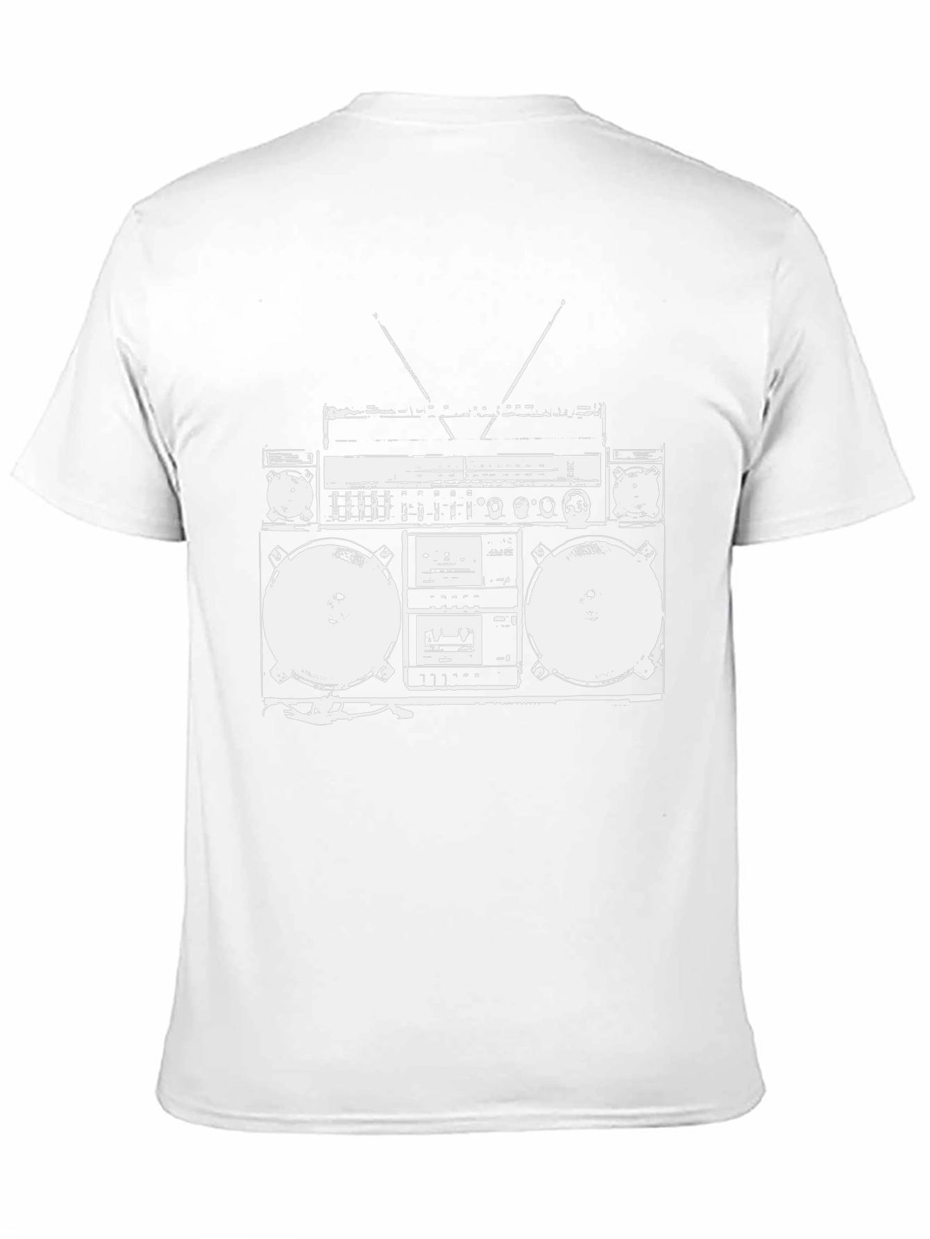 Black Retro Boombox Graphic Tee - Classic Hip Hop Style view 11