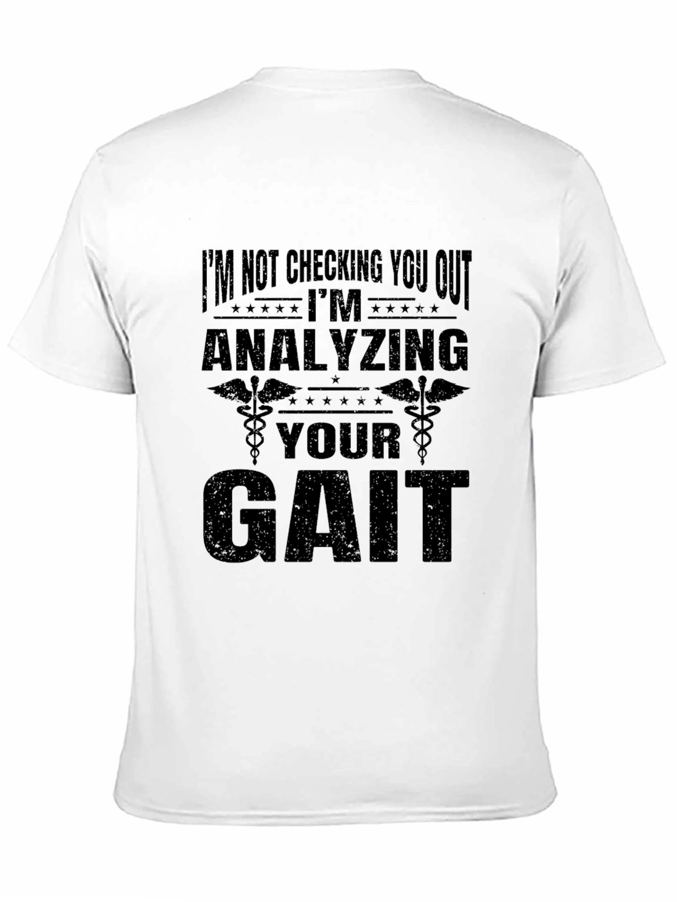 Black Analyzing Your Gait Funny Graphic T-Shirt view 11