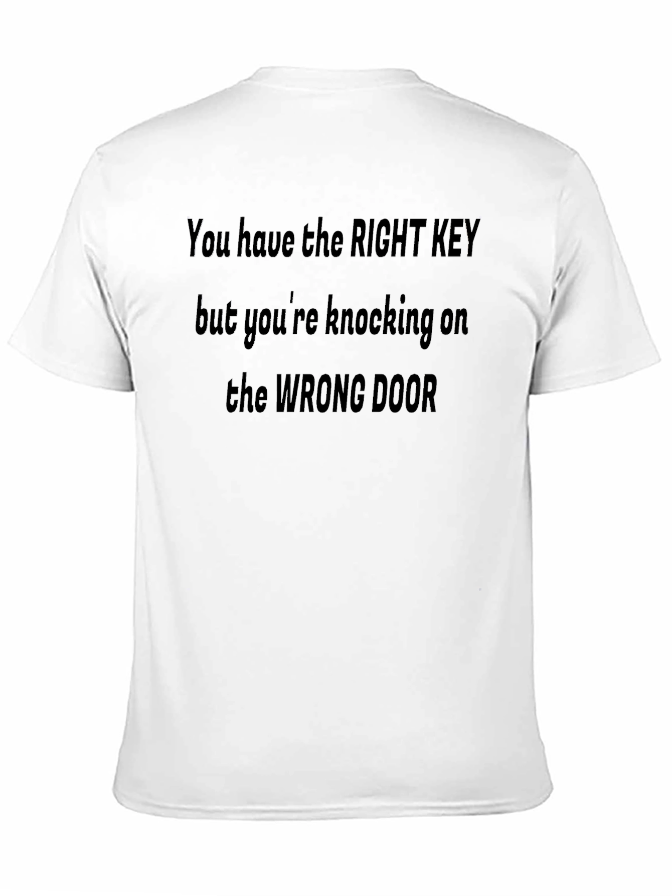 Black Right Key Wrong Door T-Shirt - Bold Statement Tee view 11