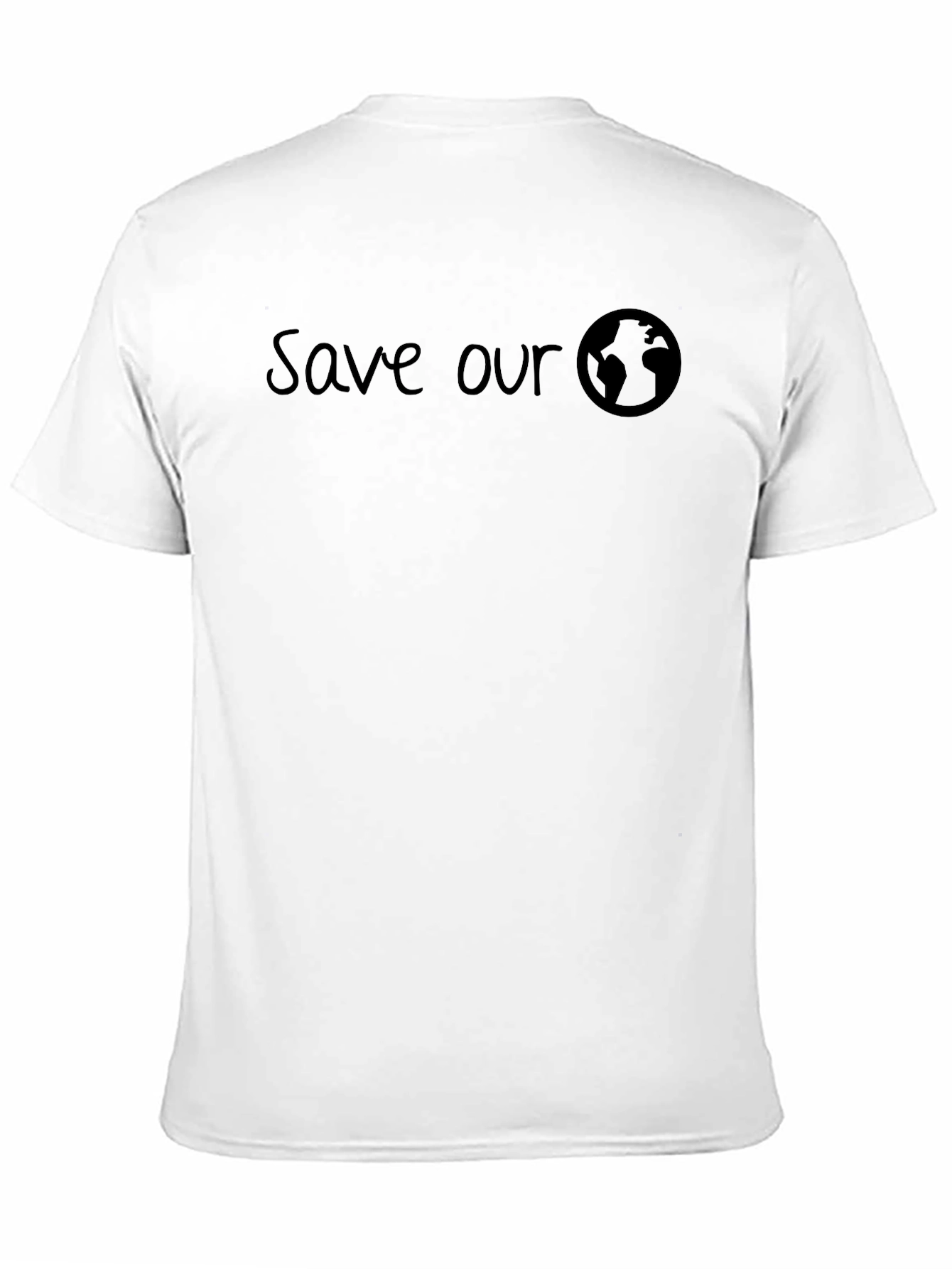 Black Save Our Planet Black Graphic T-Shirt view 11