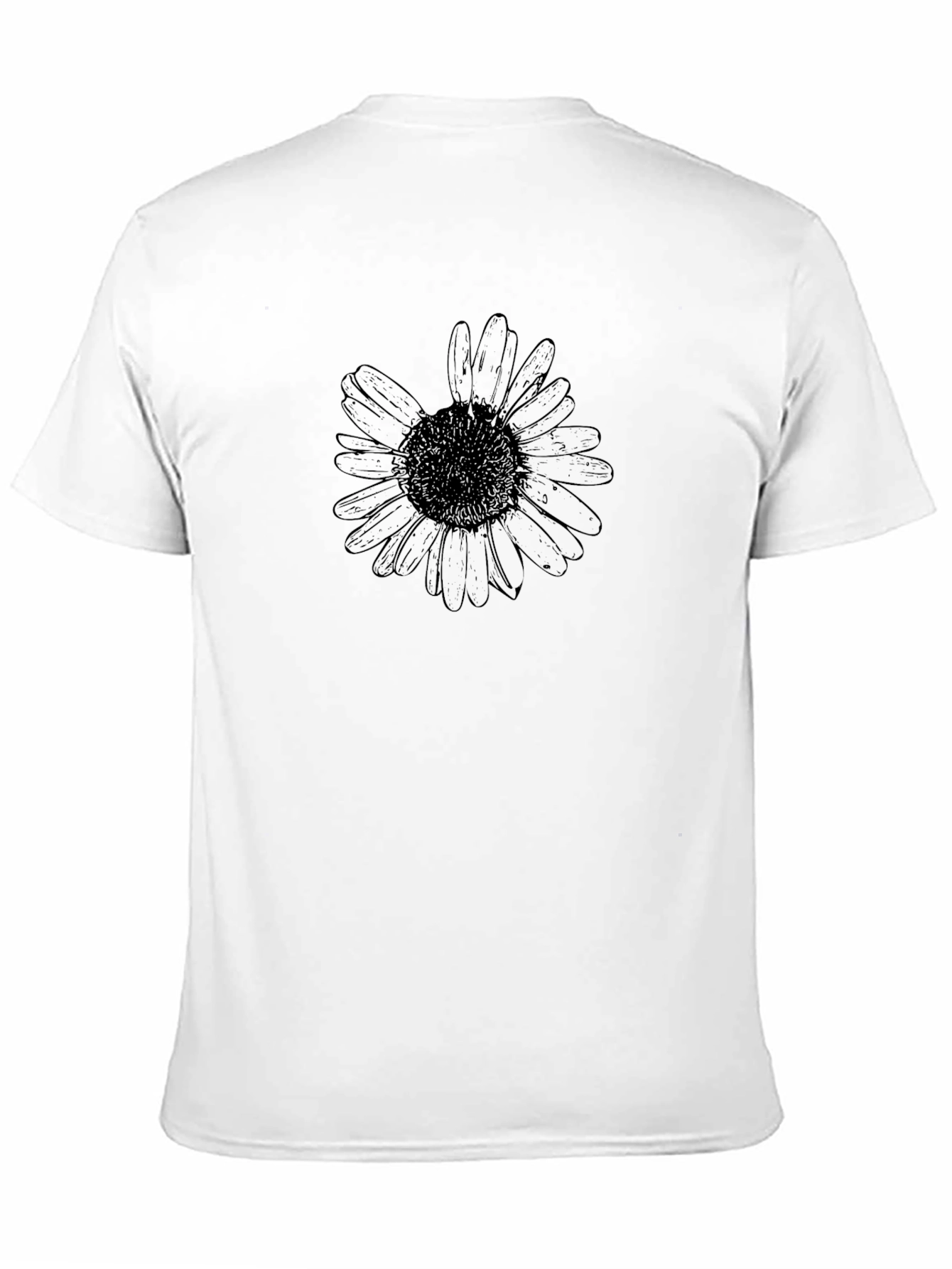 Black Black T-Shirt with Flower Design view 11