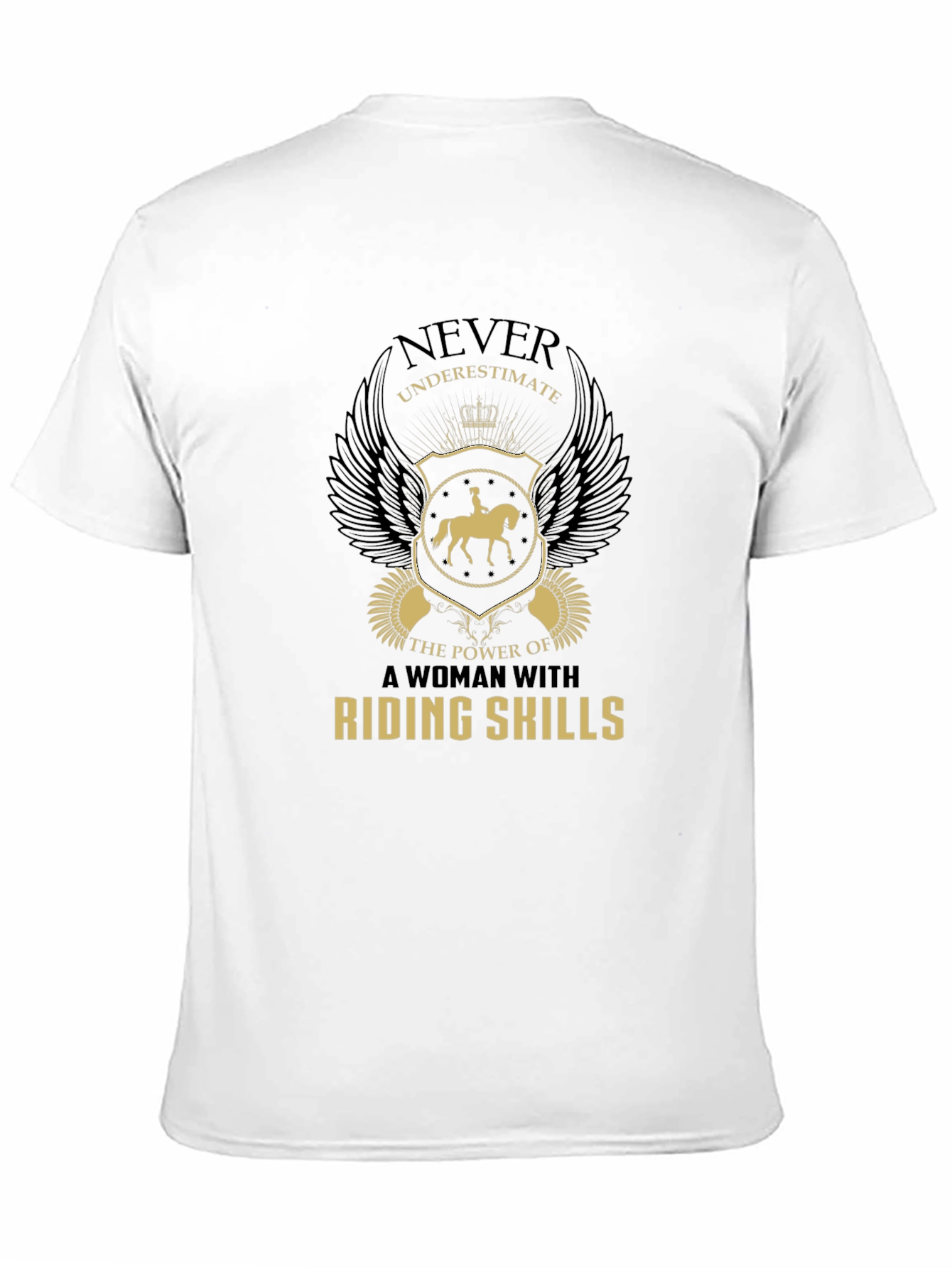 Black Riding Skills Graphic Tee - Black Cotton Comfort Fit view 11