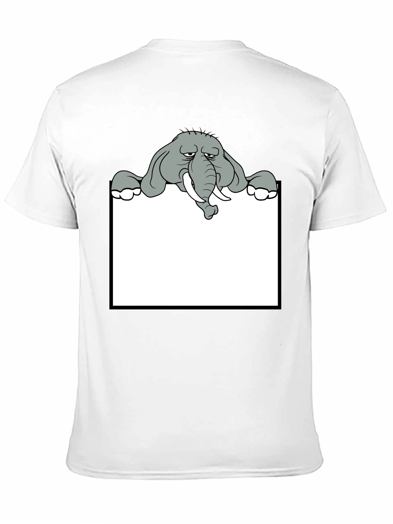 Black Elephant Peek-a-boo Graphic Tee - Unique Design view 11
