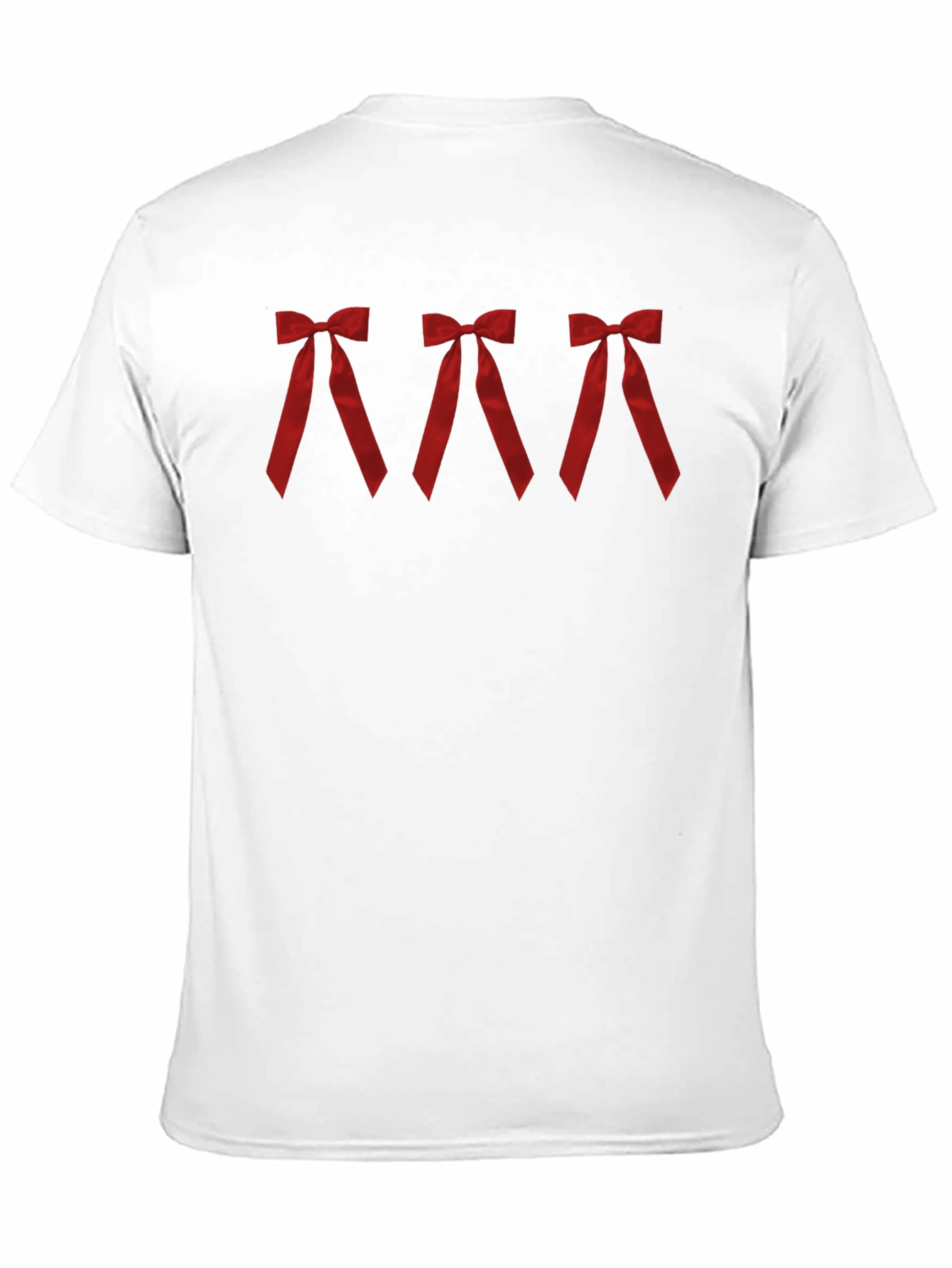 Black Black T-Shirt with Red Ribbon Bow Design view 11