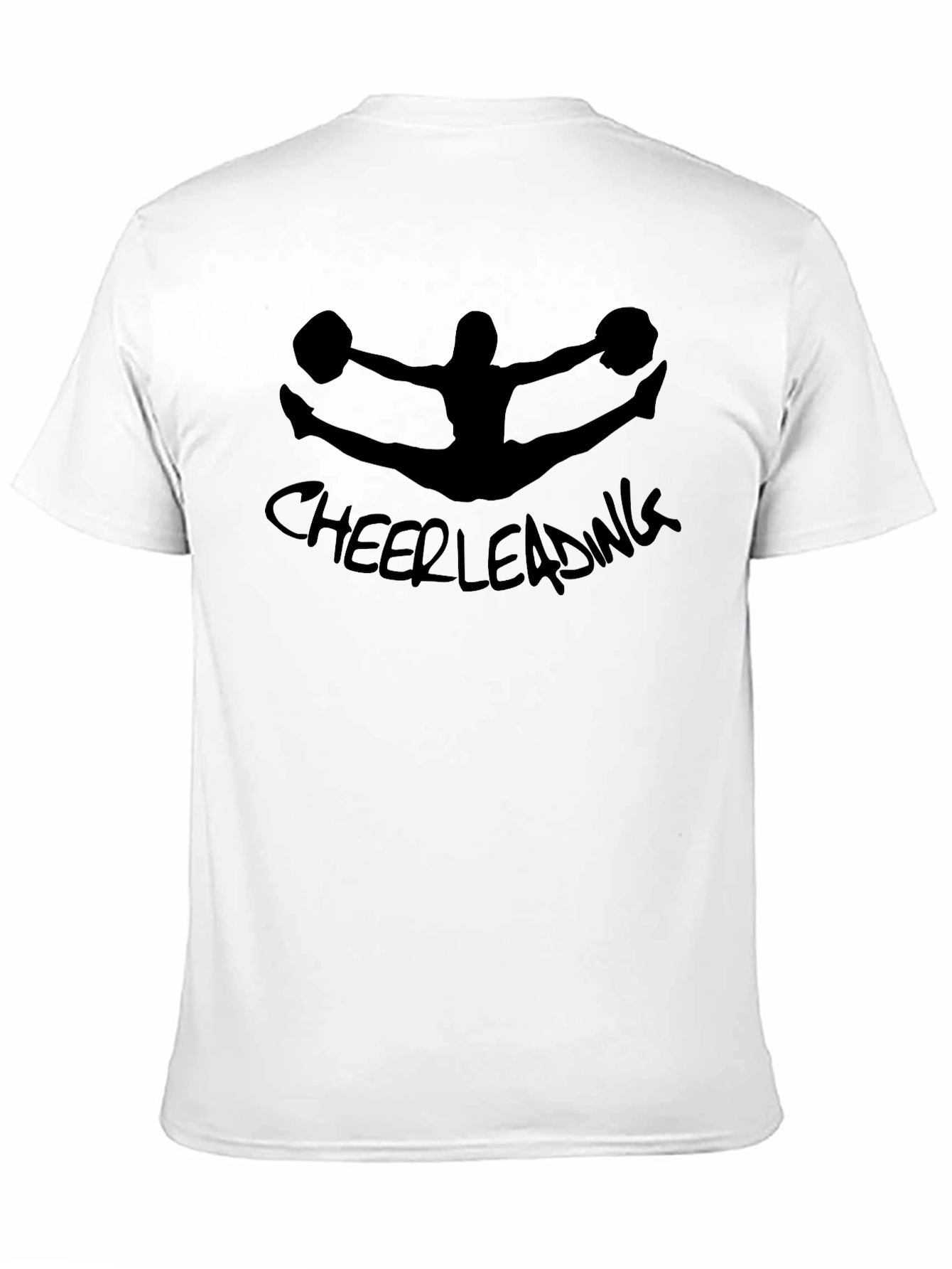 Cheerleading Silhouette Black Graphic T-Shirt - 11