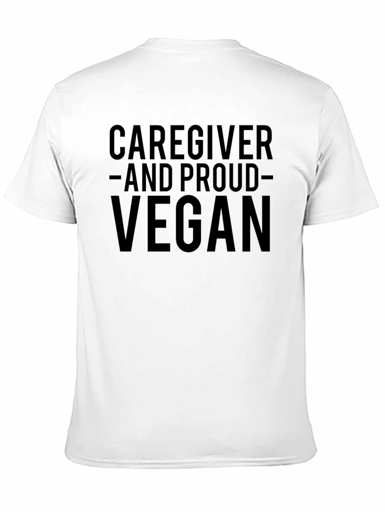 Black Caregiver and Proud Vegan Graphic T-Shirt view 11