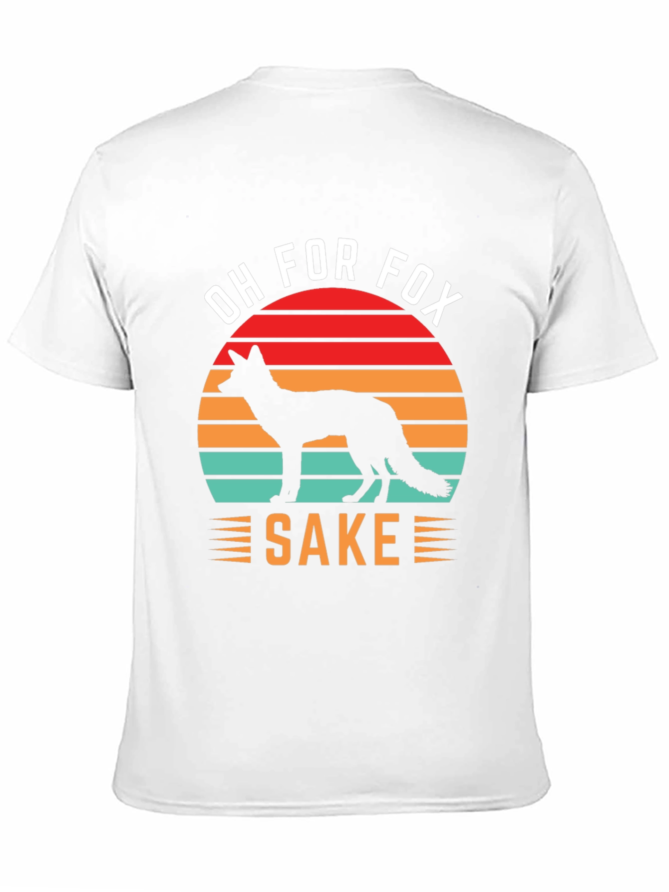 Black Oh For Fox Sake T-Shirt, Novelty Fox Lover Tee view 11