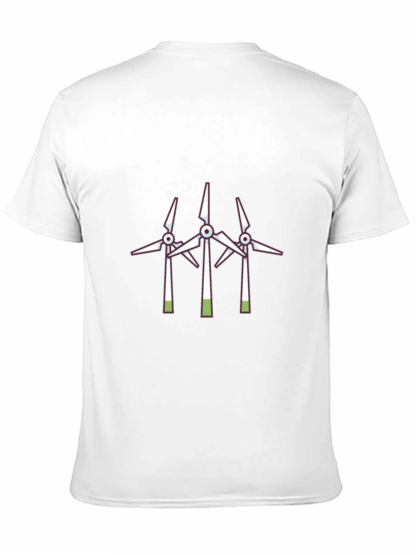 Black Wind Turbine Graphic Tee - Black view 11