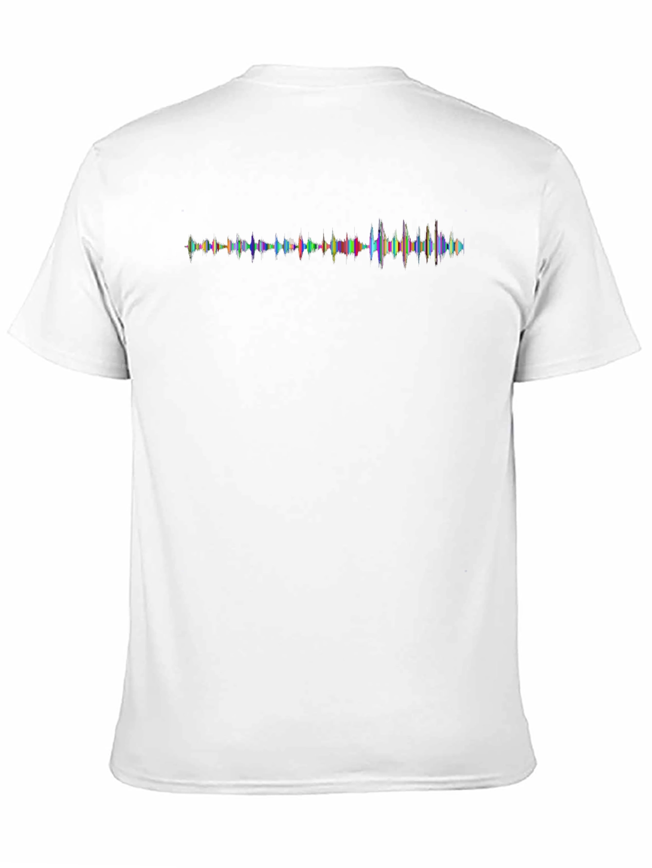 Black Colorful Sound Wave Black T-Shirt view 11