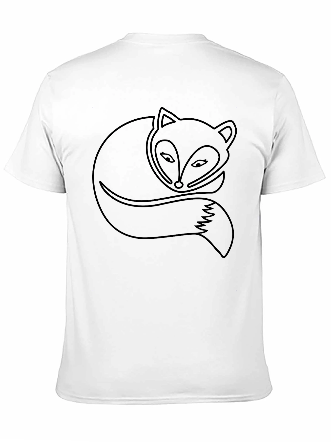 Black Fox Outline Graphic T-Shirt - Classic Black view 11