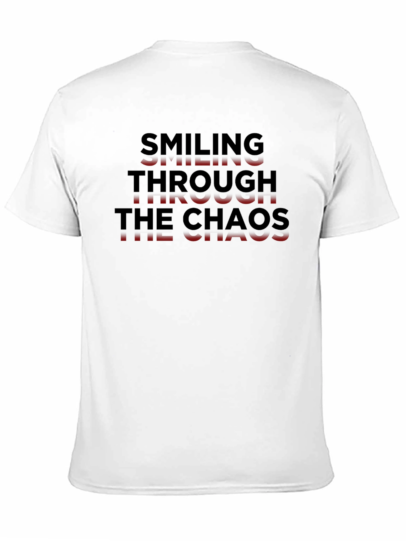 Black Smiling Through The Chaos Black T-Shirt view 11