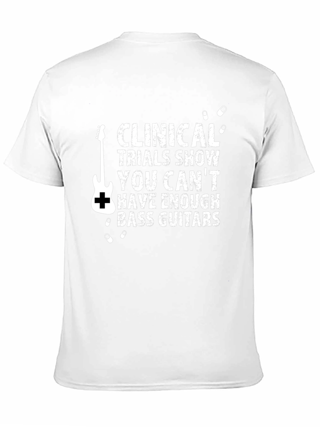 Black Clinical Trials Bass Guitar Graphic Tee view 11