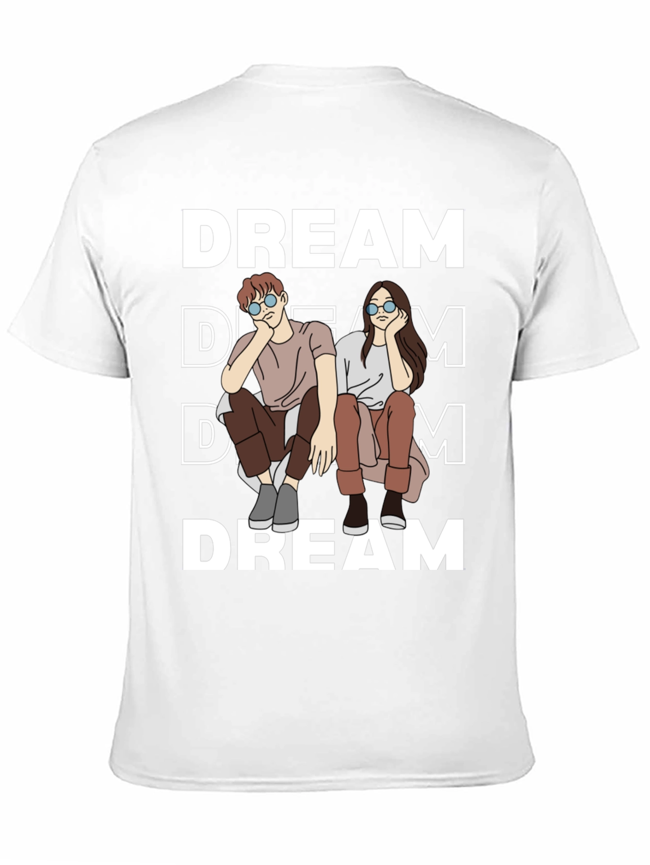 Black Dream Couple Graphic T-Shirt - Casual Unisex Tee view 11