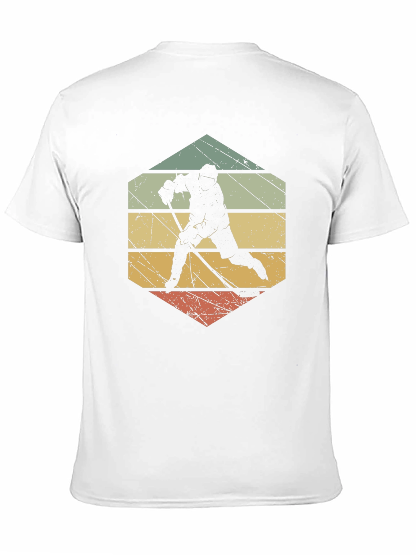 Black Retro Hockey Player Graphic T-Shirt view 11
