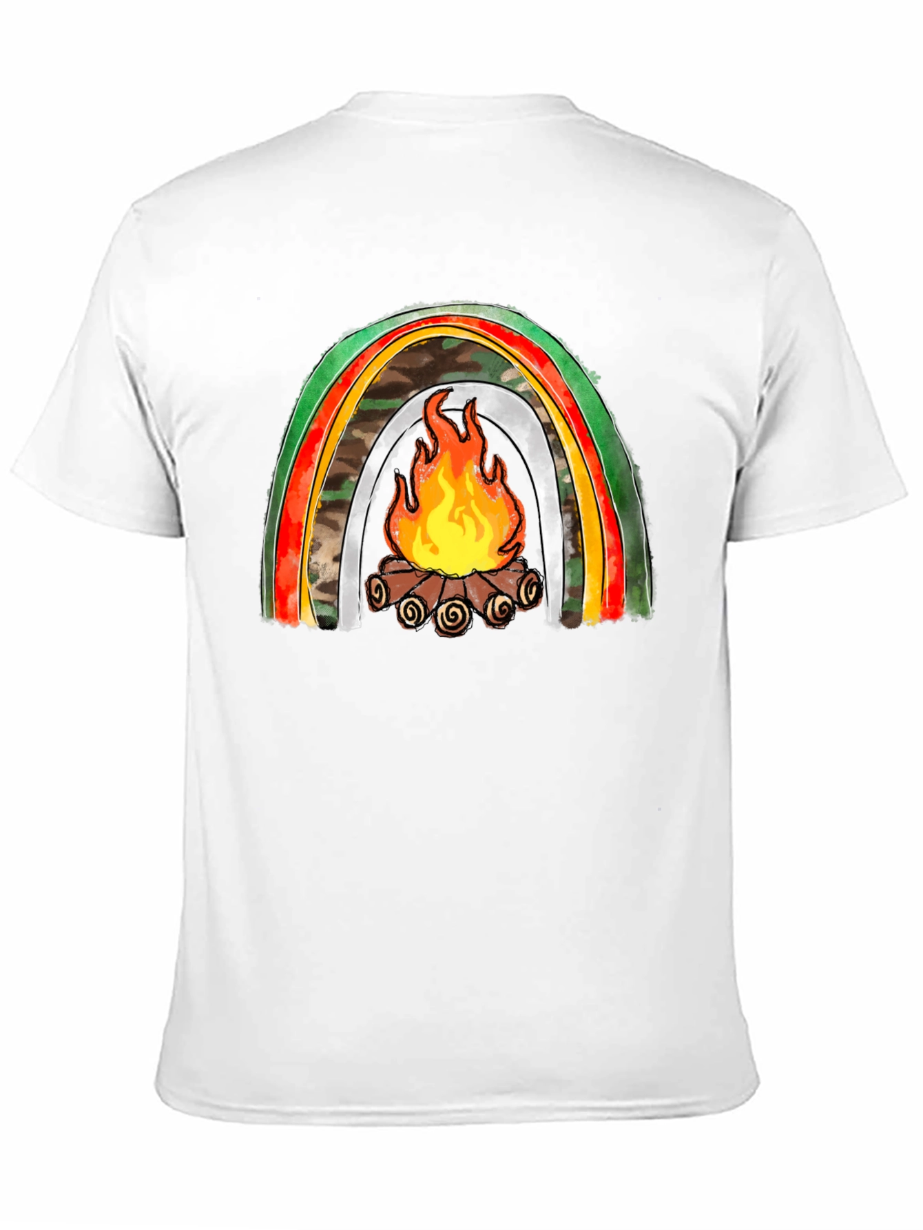 Black Campfire Rainbow Graphic Tee view 11
