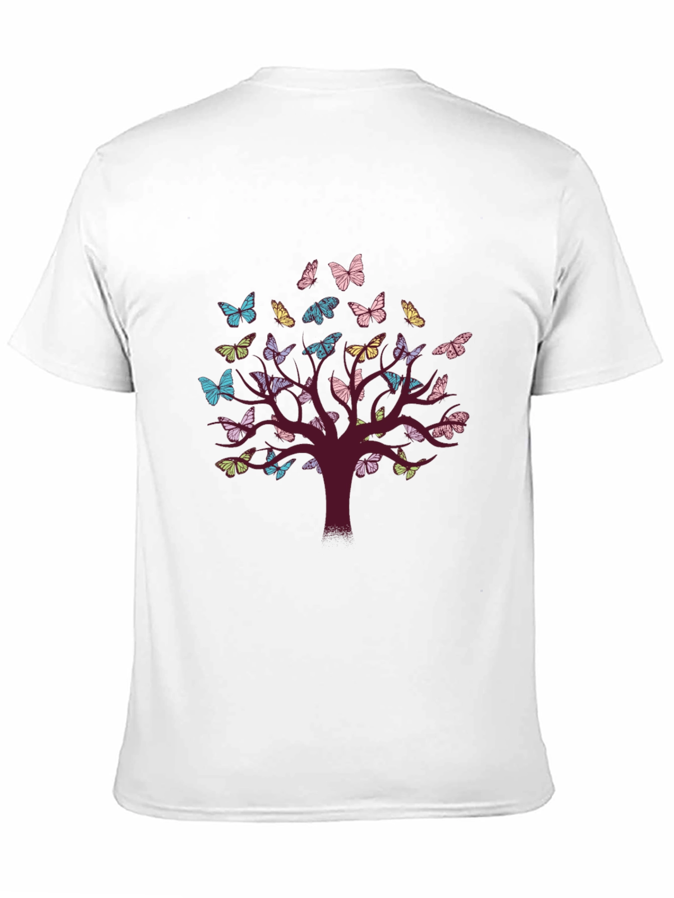 Black Butterfly Tree Graphic Tee - Unisex view 11