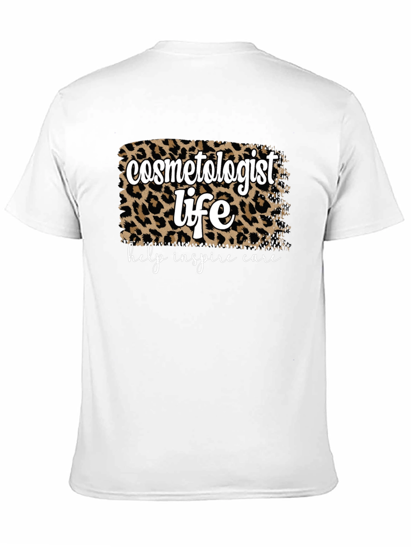 Black Cosmetologist Life Leopard Print T-Shirt view 11